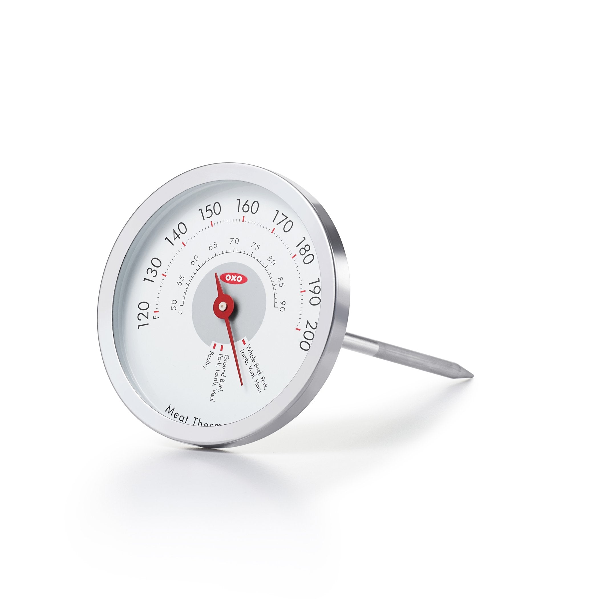 OXO Good Grips Chefs Precision Analog Leave-In Meat Thermometer,Silver,1 EA
