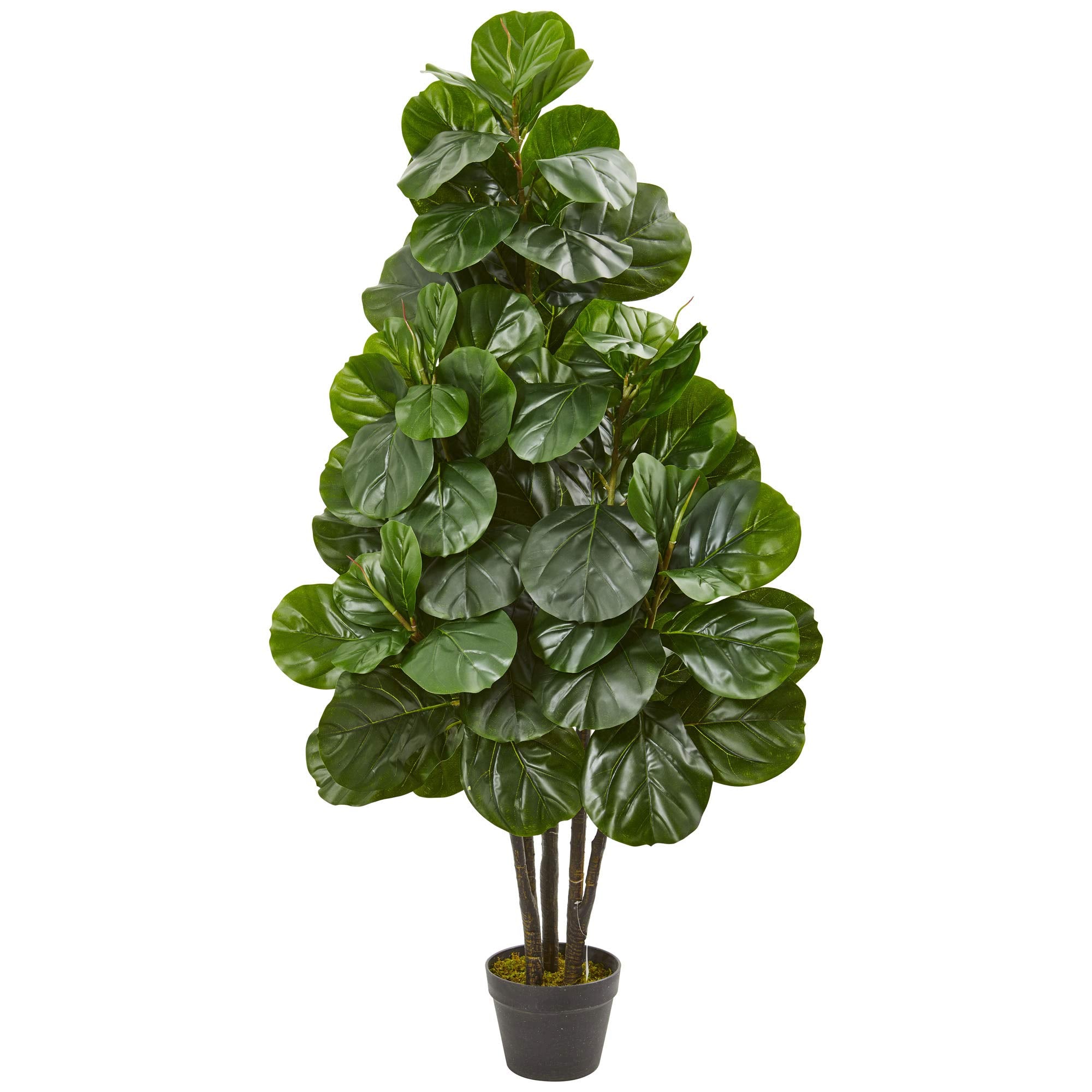 Nearly Natural 52-in. Fiddle Leaf Fig Artificial Silk Trees Green