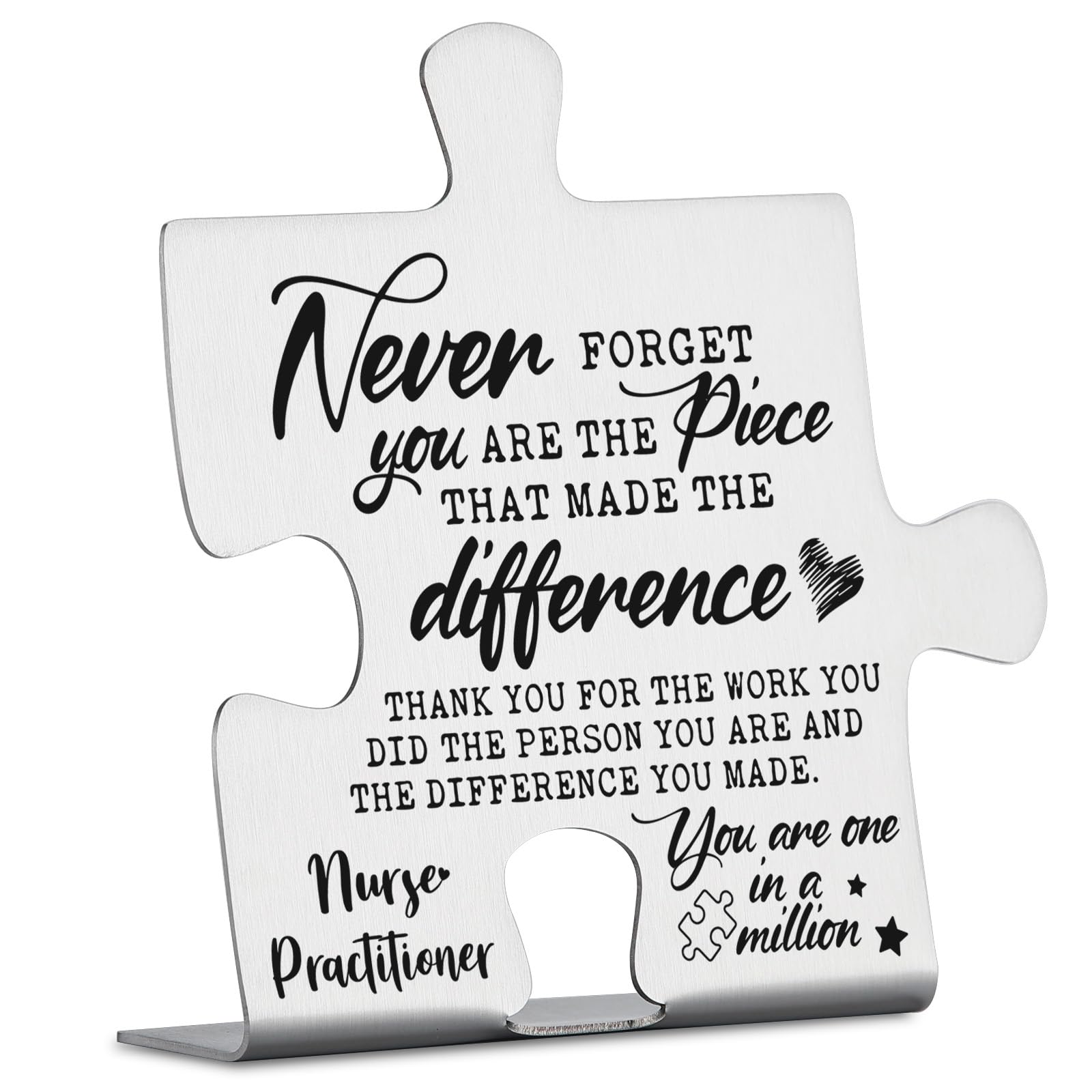 Nurse Practitioner Appreciation Gifts, Thank You Gifts for NP Week Birthday Christmas Team Office Ornament Decor Stainless Steel