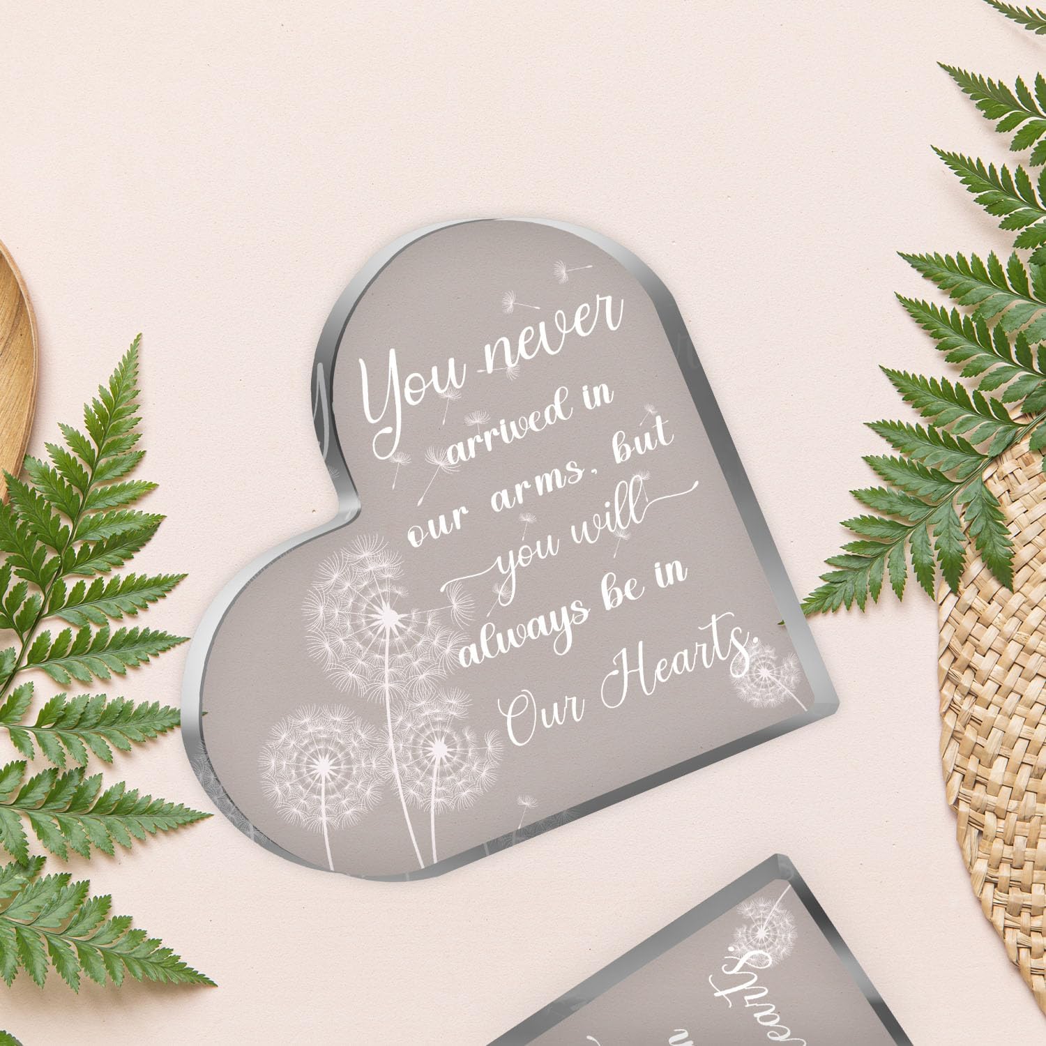 Sympathy Gifts - A Letter from Heaven- Memorial Gift for Loss of Mother Father Husband Son, Acrylic Heart Keepsake,Remembrance S