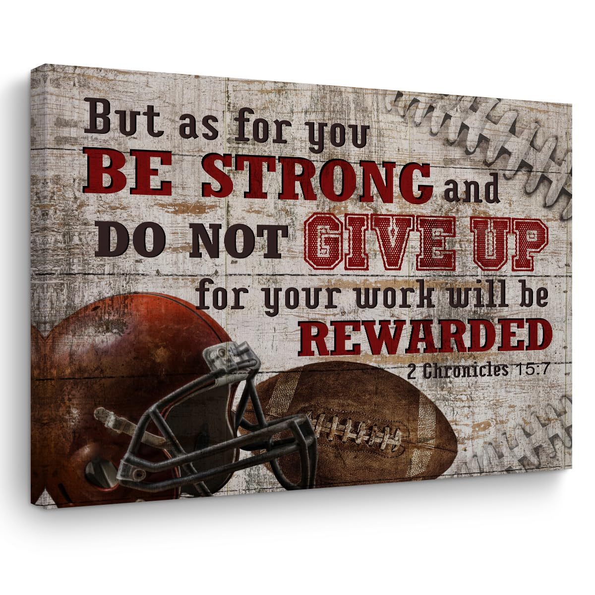 Football Gifts Stuff Religious Football Canvas Wall Art Wall Decor Inspirational Boys Men Room Rustic Framed Posters Art Prints
