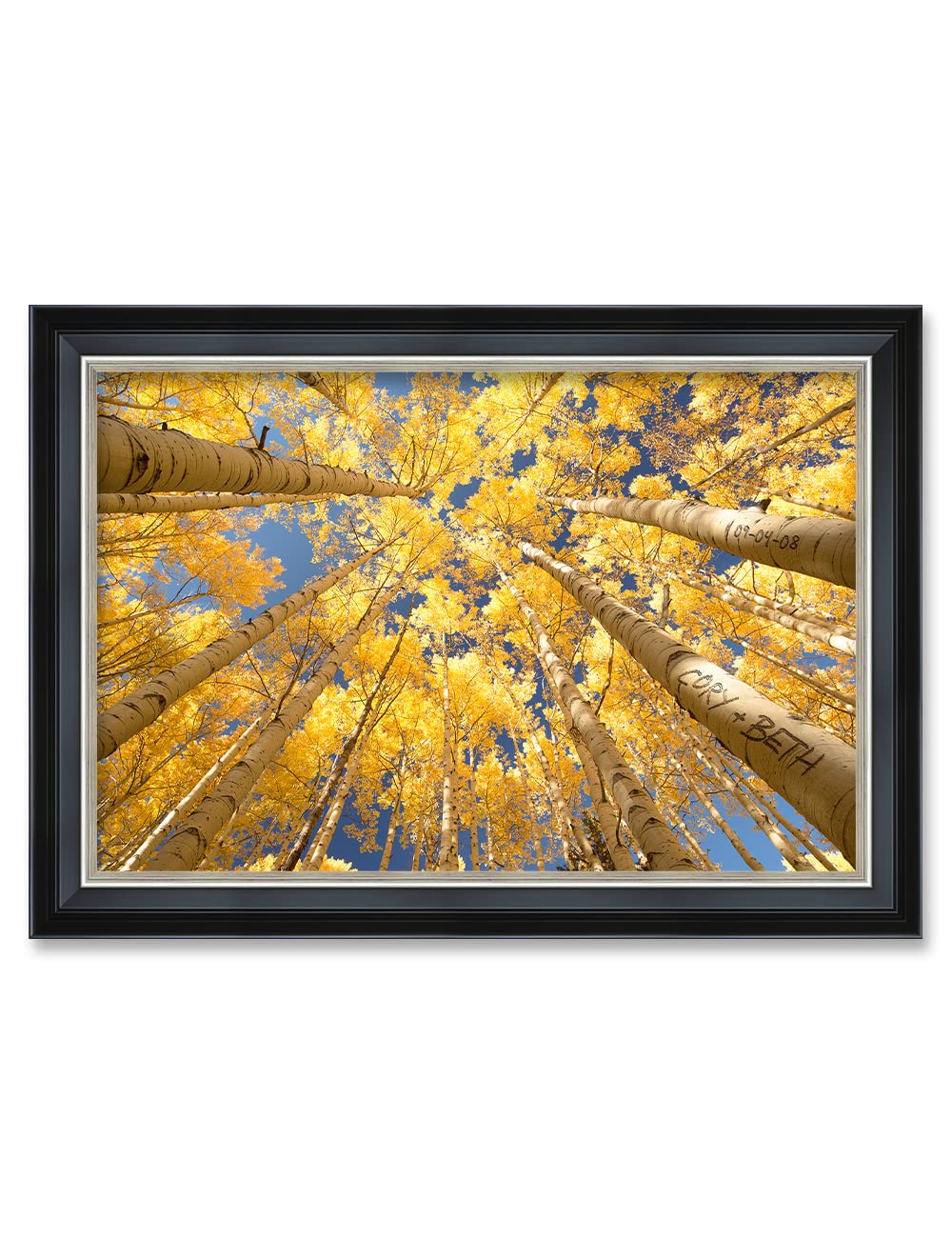 Ipic - Fall In Love, Personalized Framed Wall Art With Names And Date On, Giclee Prints Framed With Solid Wood, Custom Memorial