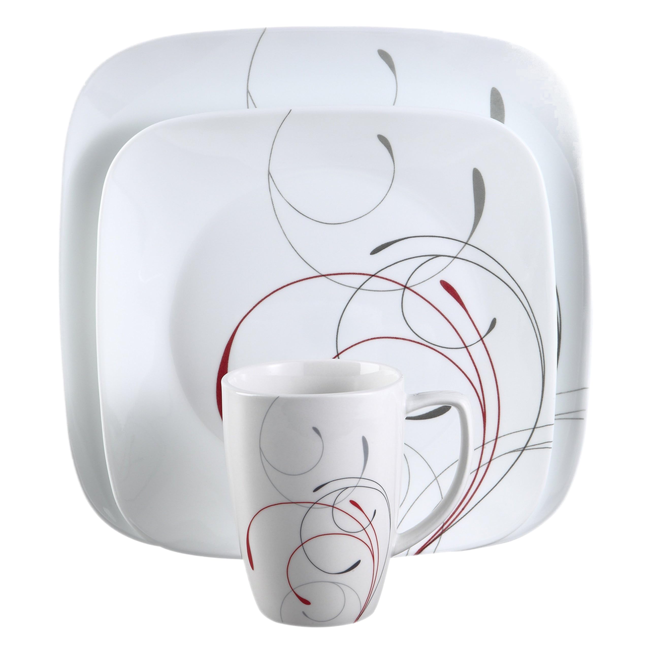 Corelle Square 16-Piece Dinnerware Set, Splendor, Service for 4