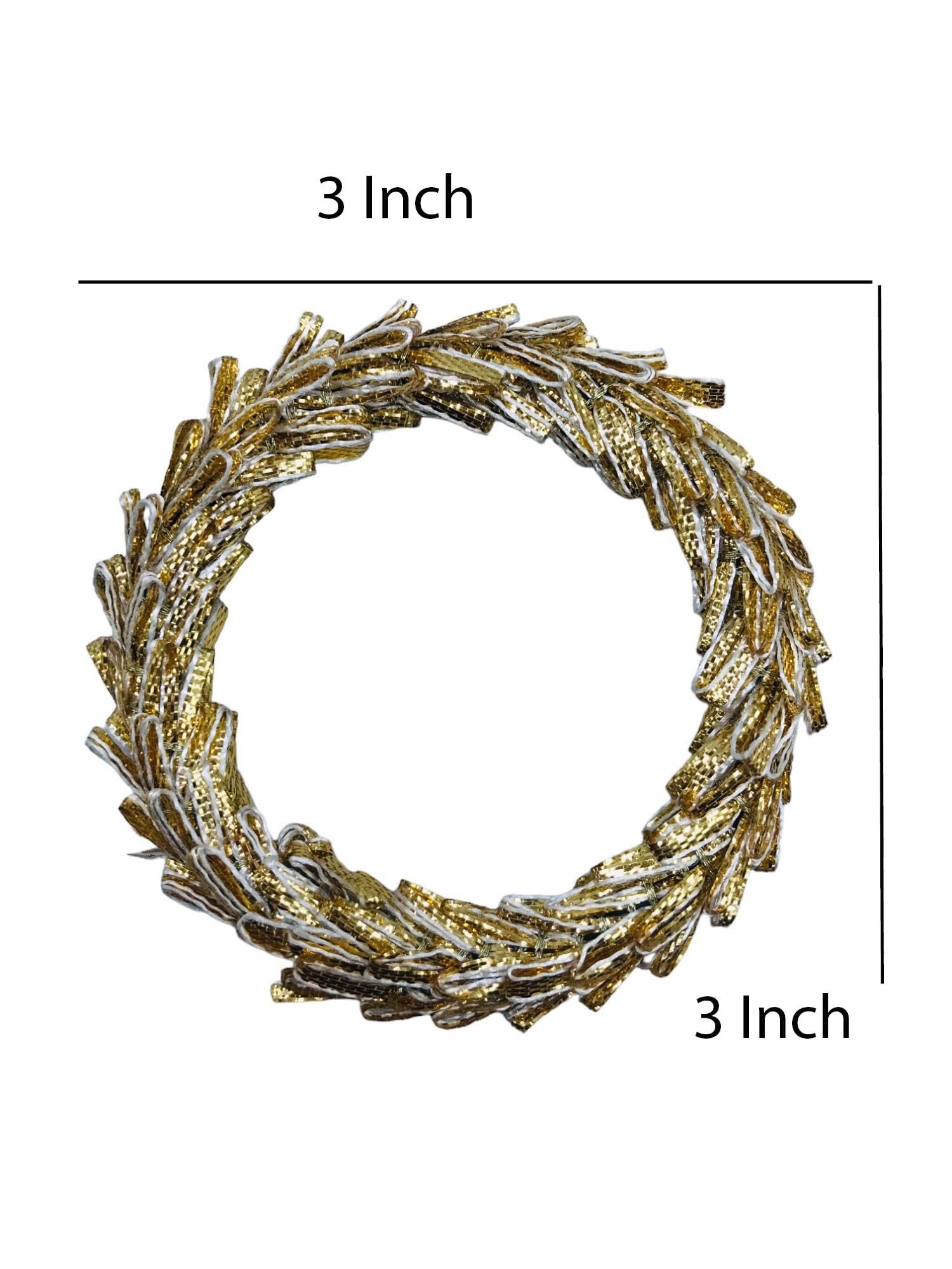 Gadinfashion Handmade 3 Inch Round Gota Ring For Craft, Jari Chudi For Rangoli Kit | Decorations For Diwali Decorations, Art Wor