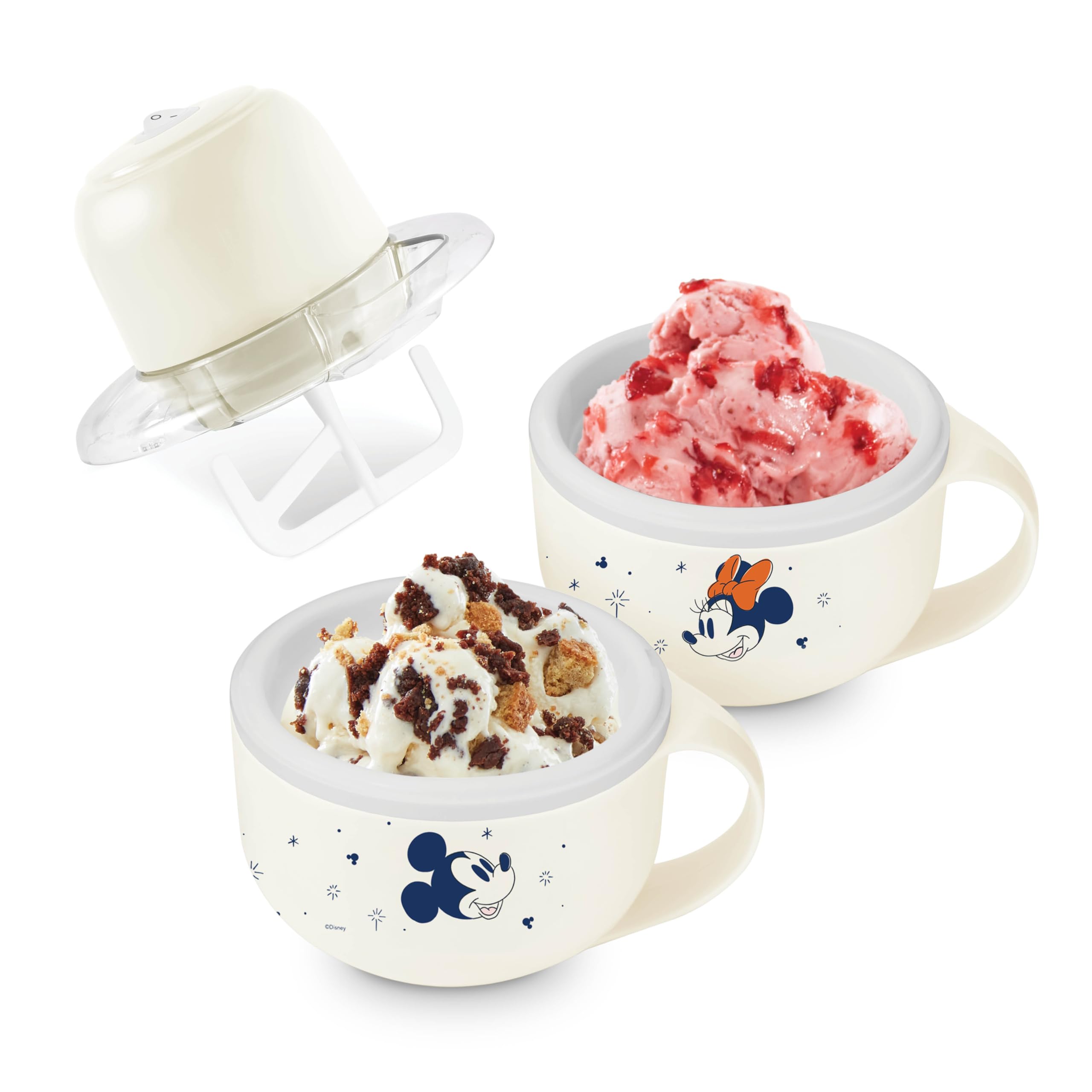 Disney Dash My Mug Ice Cream Maker Bundle - Mini Electric Ice Cream Maker - Creates Gelato, Sorbet & Frozen Yogurt - Easy to Cle