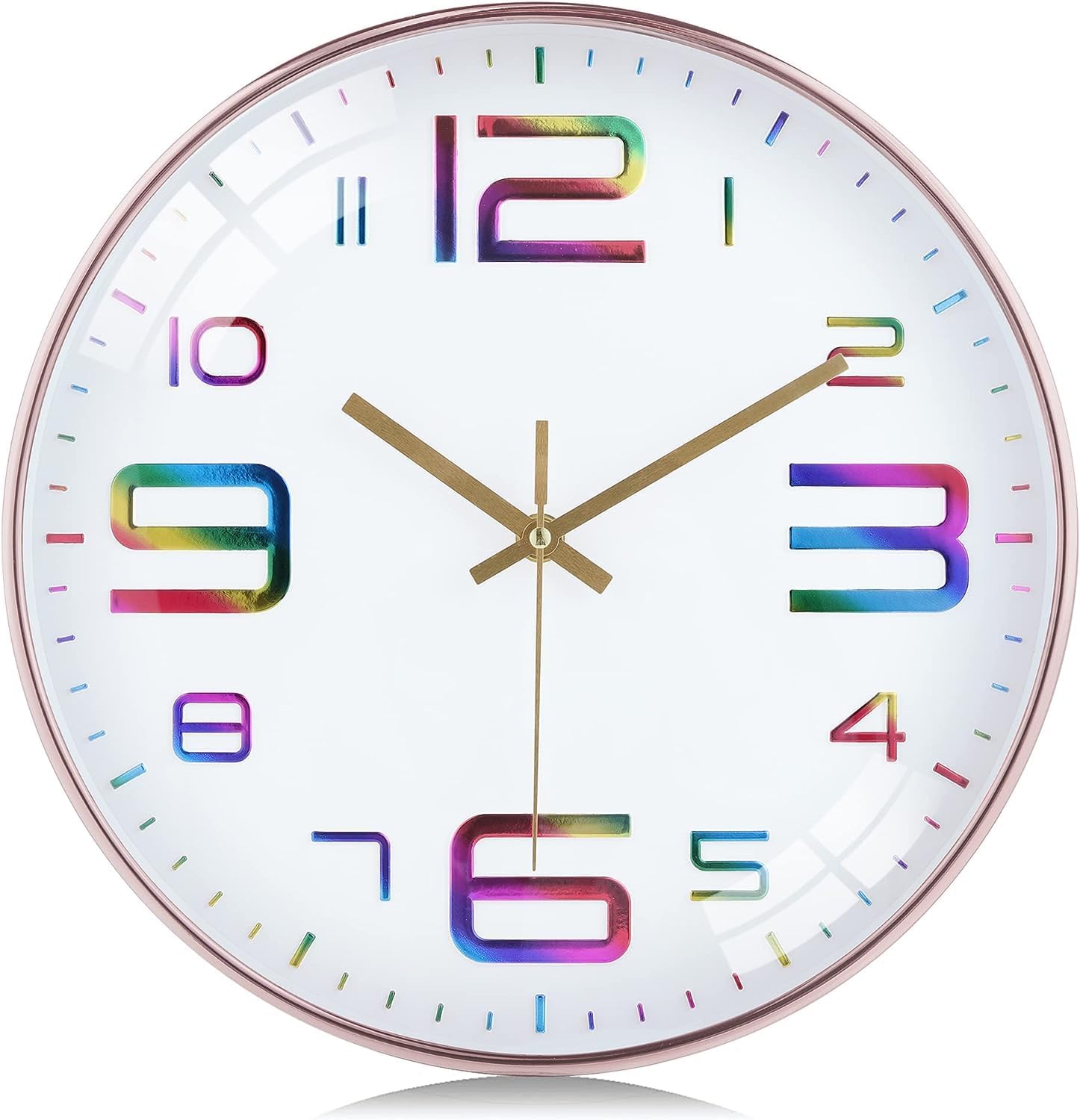 Tekcool Wall Clock 12 Silent Quartz Decorative Latest Clock Non-Ticking Classic Clock Battery Operated Round Easy To Read For Ro