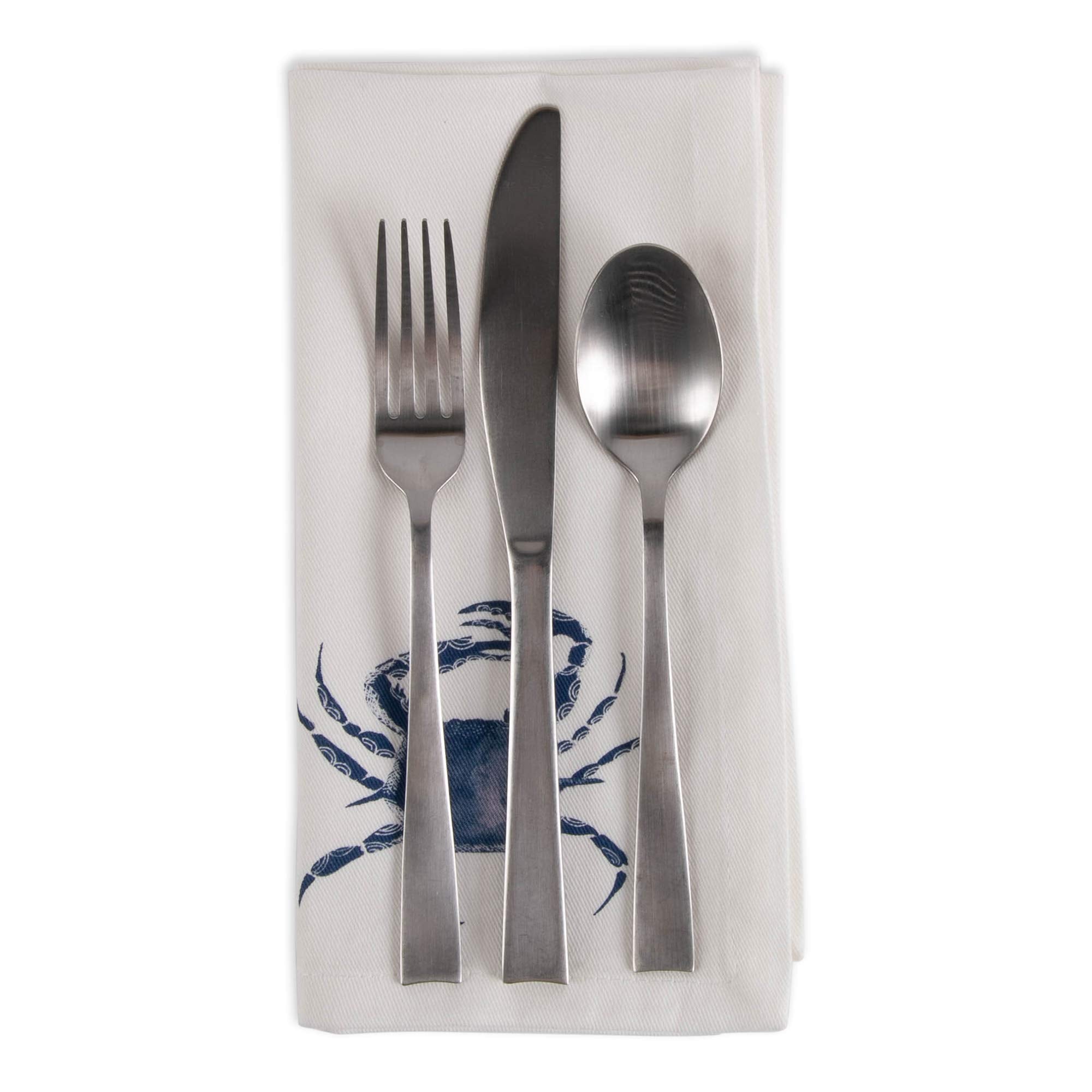 Dii Seashore Collection Beach House D  Cor, Napkin Set, 20X20, Blue Crab, 6 Piece