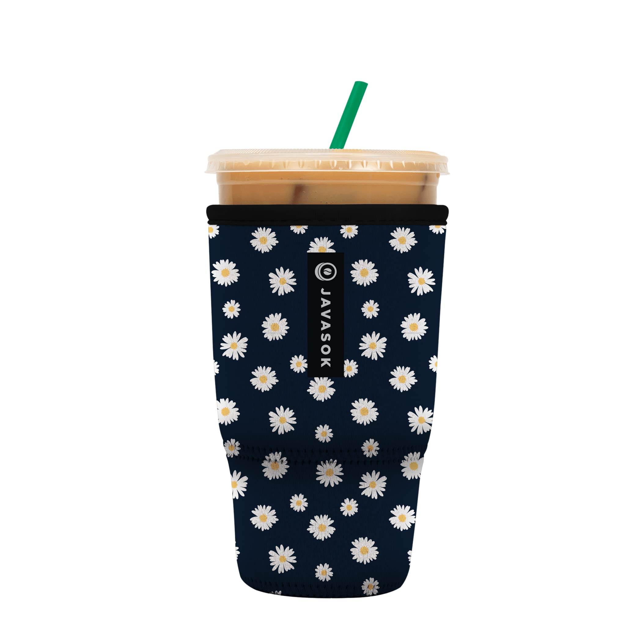 Sok It Java Sok Iced Coffee & Cold Soda Insulated Neoprene Cup Sleeve (Daisy Chain, Large: 30-32Oz)