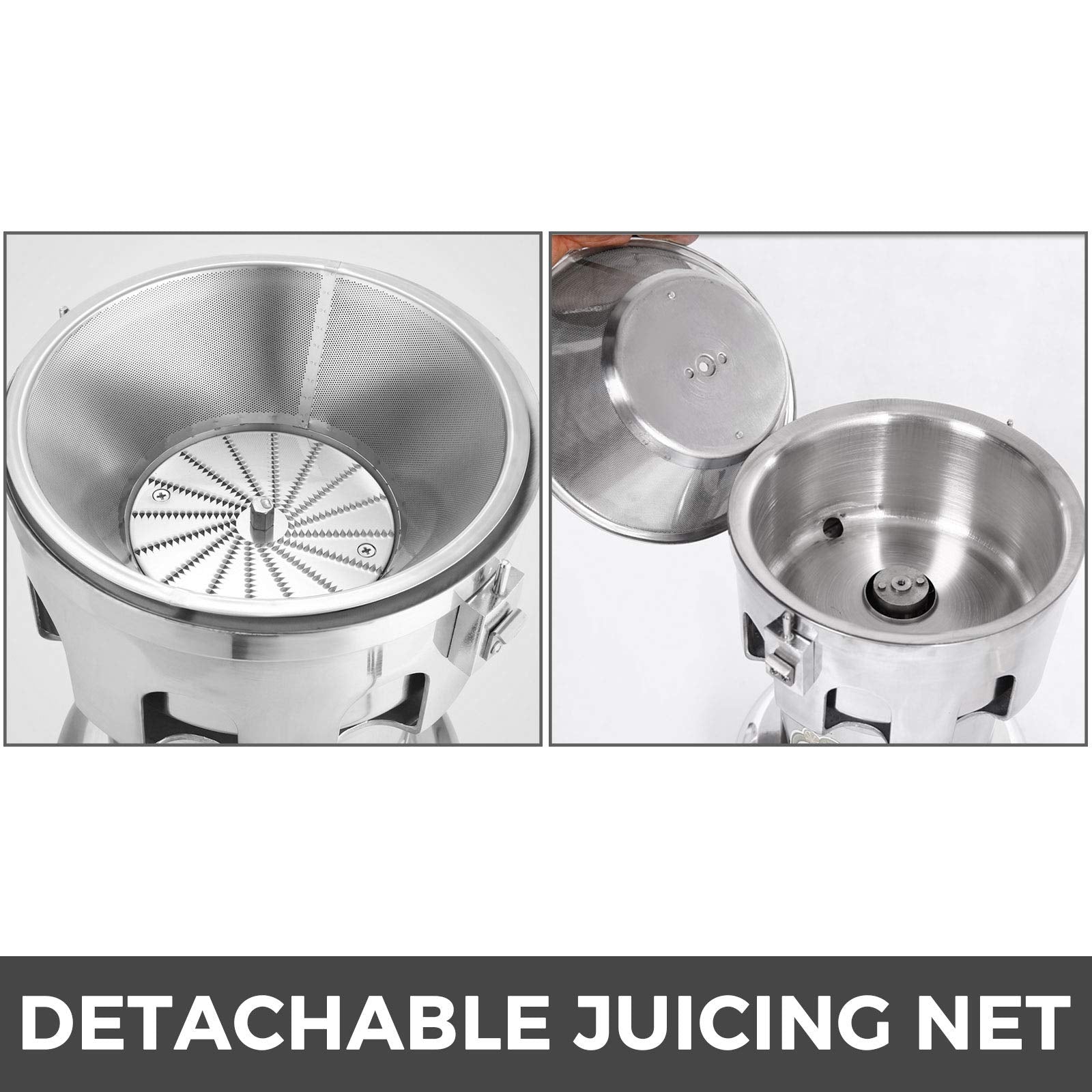 Vbenlem Commercial Juice Extractor Heavy Duty Juicer Aluminum Casting And Stainless Steel Constructed Centrifugal Juice Extracto