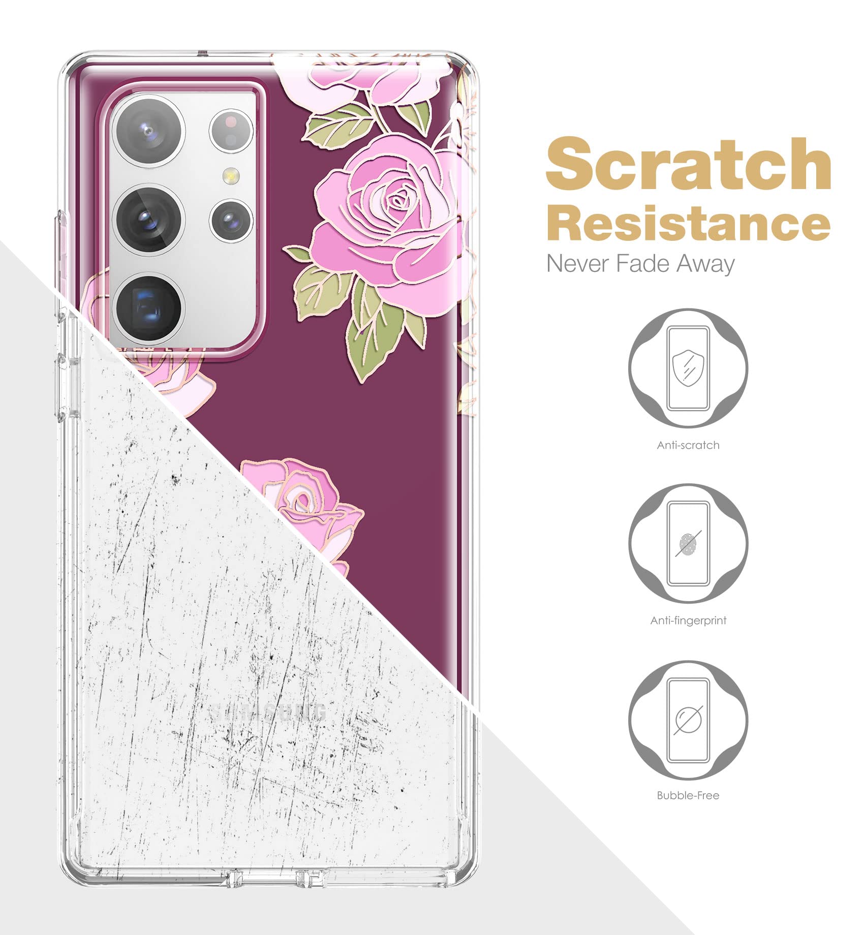Suritch For Samsung Galaxy S23 Ultra Case, Built-In Screen Protector] Dual-Layer Protection ] Full Protection Shockproof Rugged