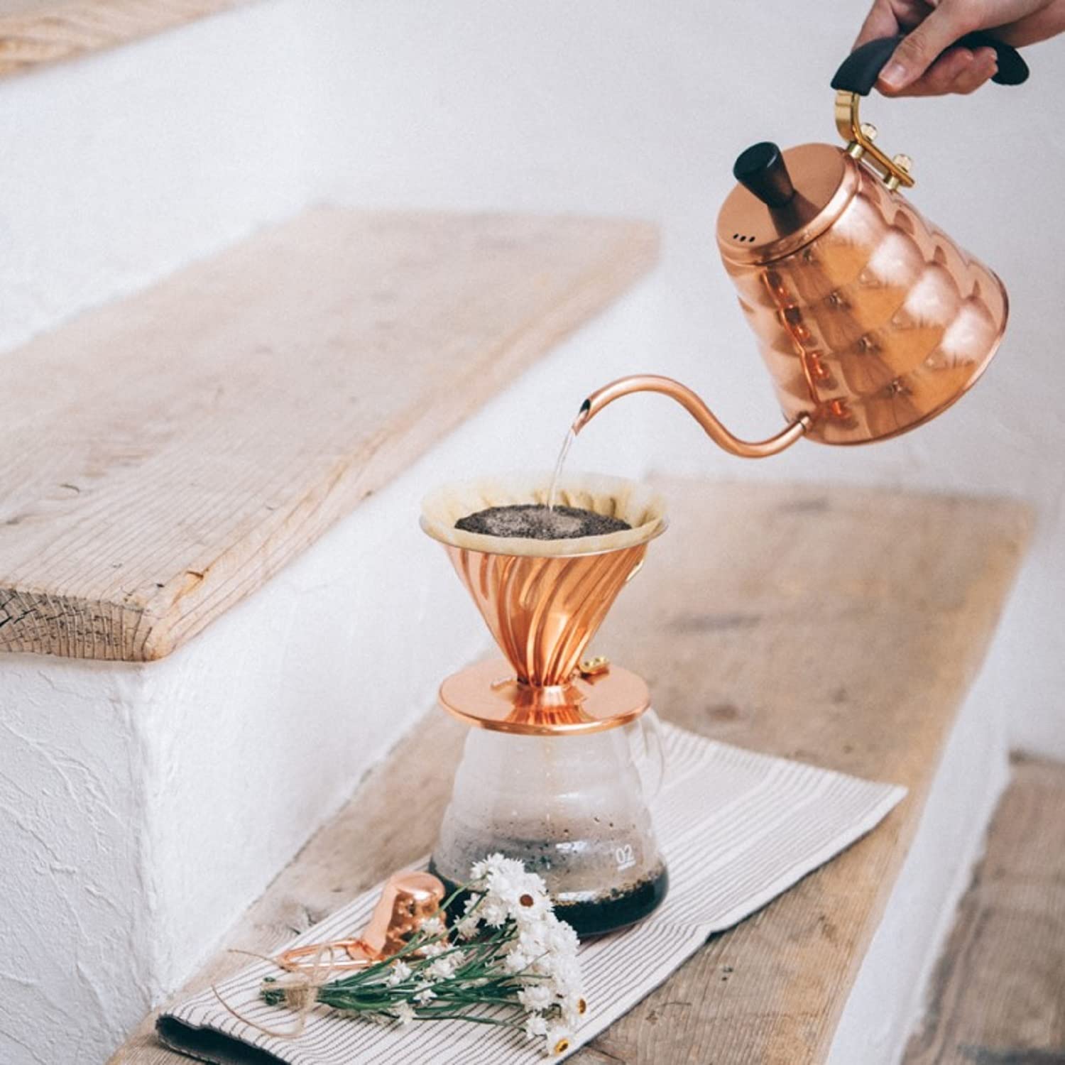 HARIO VDPR-02-CP V60 Copper Dripper for 1-4 Cups  Coffee  Hand Drip  Made in Japan