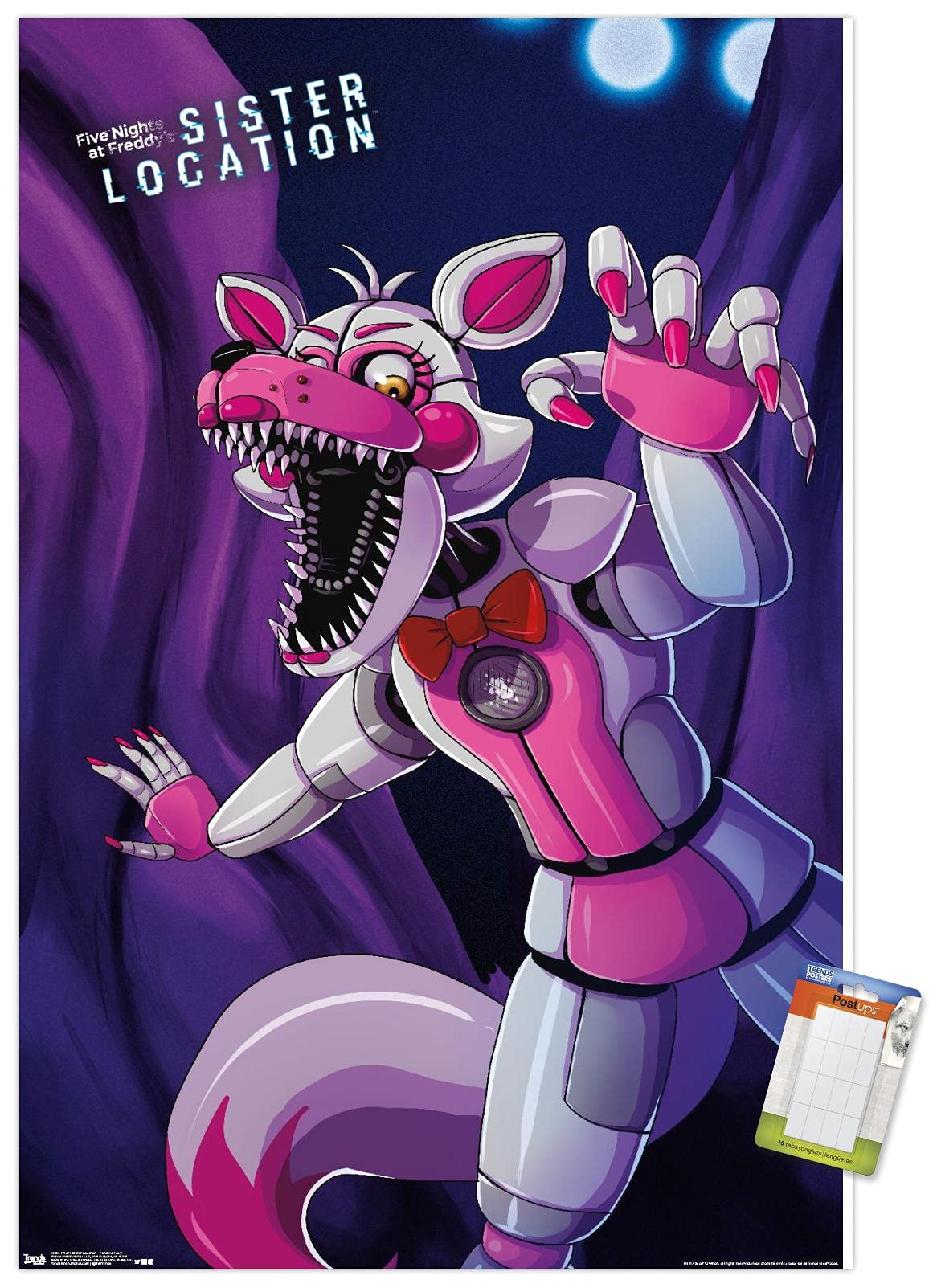 Trends International Five Nights At Freddy'S: Sister Location - Funtime Foxy Wall Poster, 22.375'' X 34'', Premium Poster & Moun