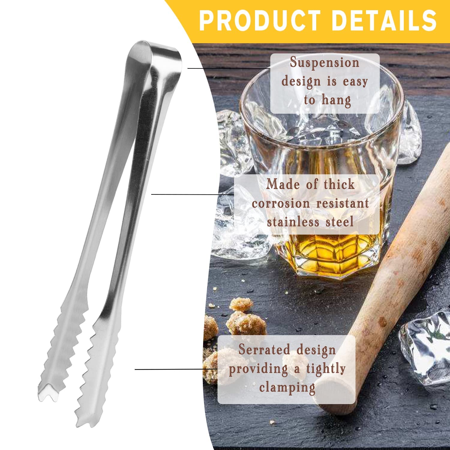 Xiboya Textile Sweet Candy Buffet Ice Tongs & Scoops (Silver-6 Set)