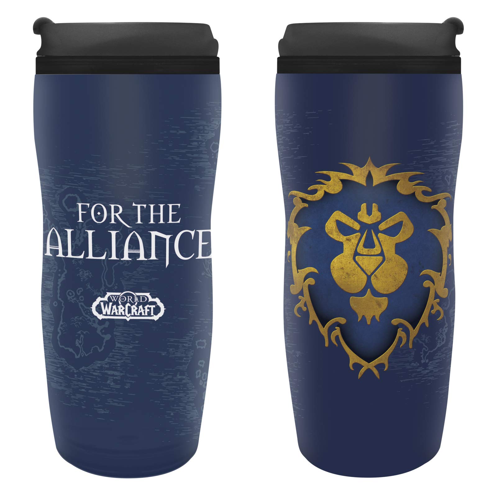 Abystyle World Of Warcraft Alliance Travel Mug Holds 12 Fl Oz Video Games Action Home Office Drinkware Accessorie Merch Gift
