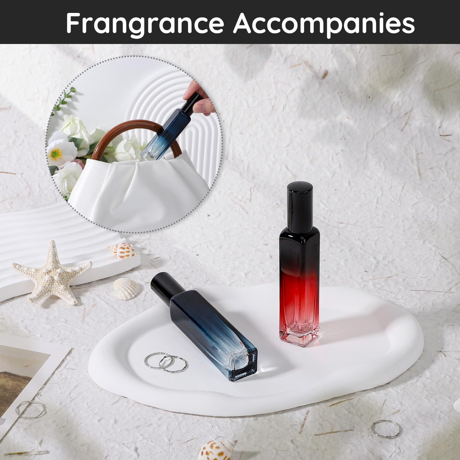 Segbeauty Cologne Glass Bottle, 2 Pack Of 15Ml Portable Perfume Travel Refillable, 0.5Oz Empty Atomizer Sprayer For Dispenser, T