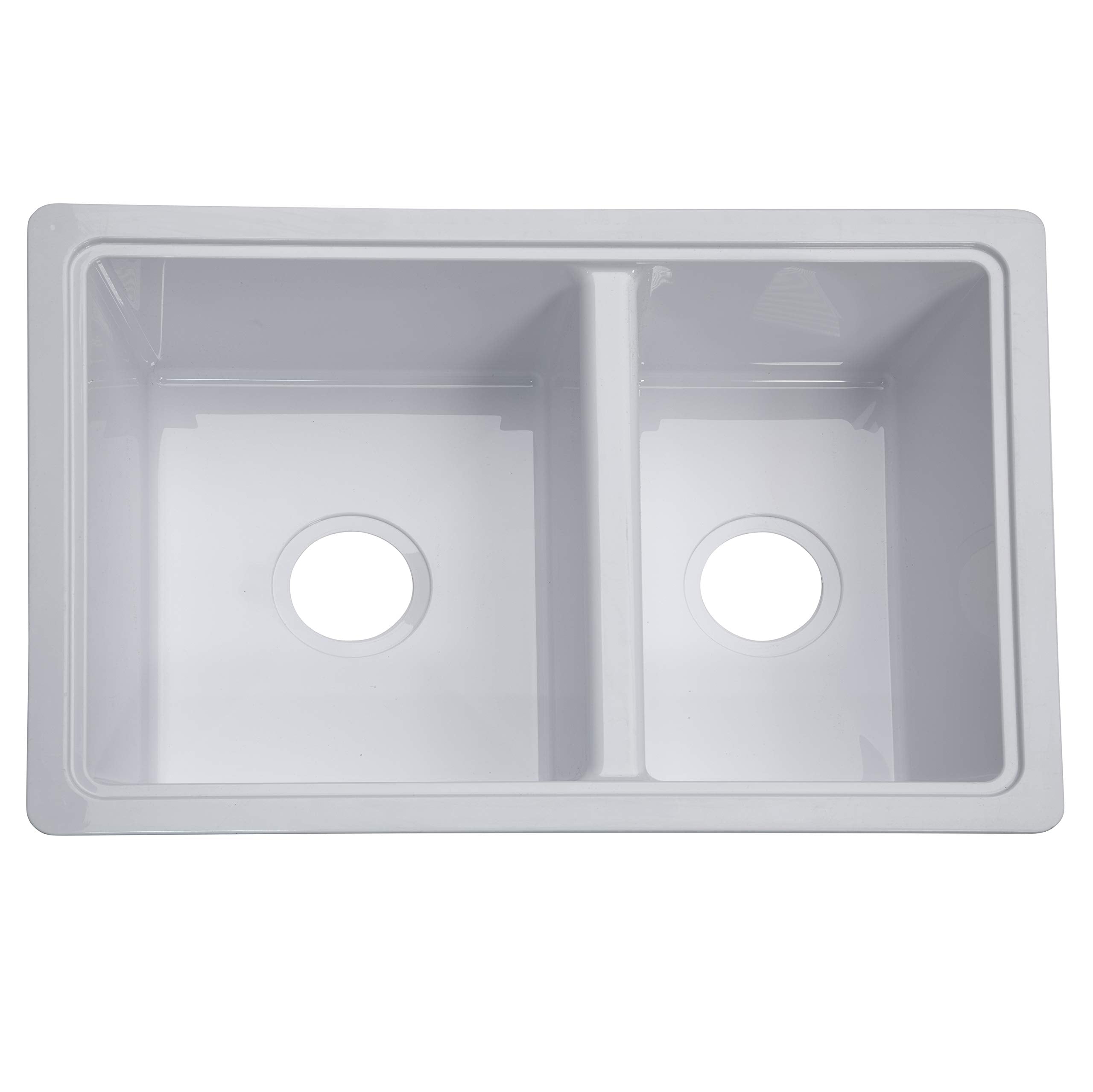 Lippert Rv Double Kitchen Galley Sink - 25'' X 17'' X 6.6'' - White - Durable, Space-Saving Sink For Rvs And Manufactured Homes
