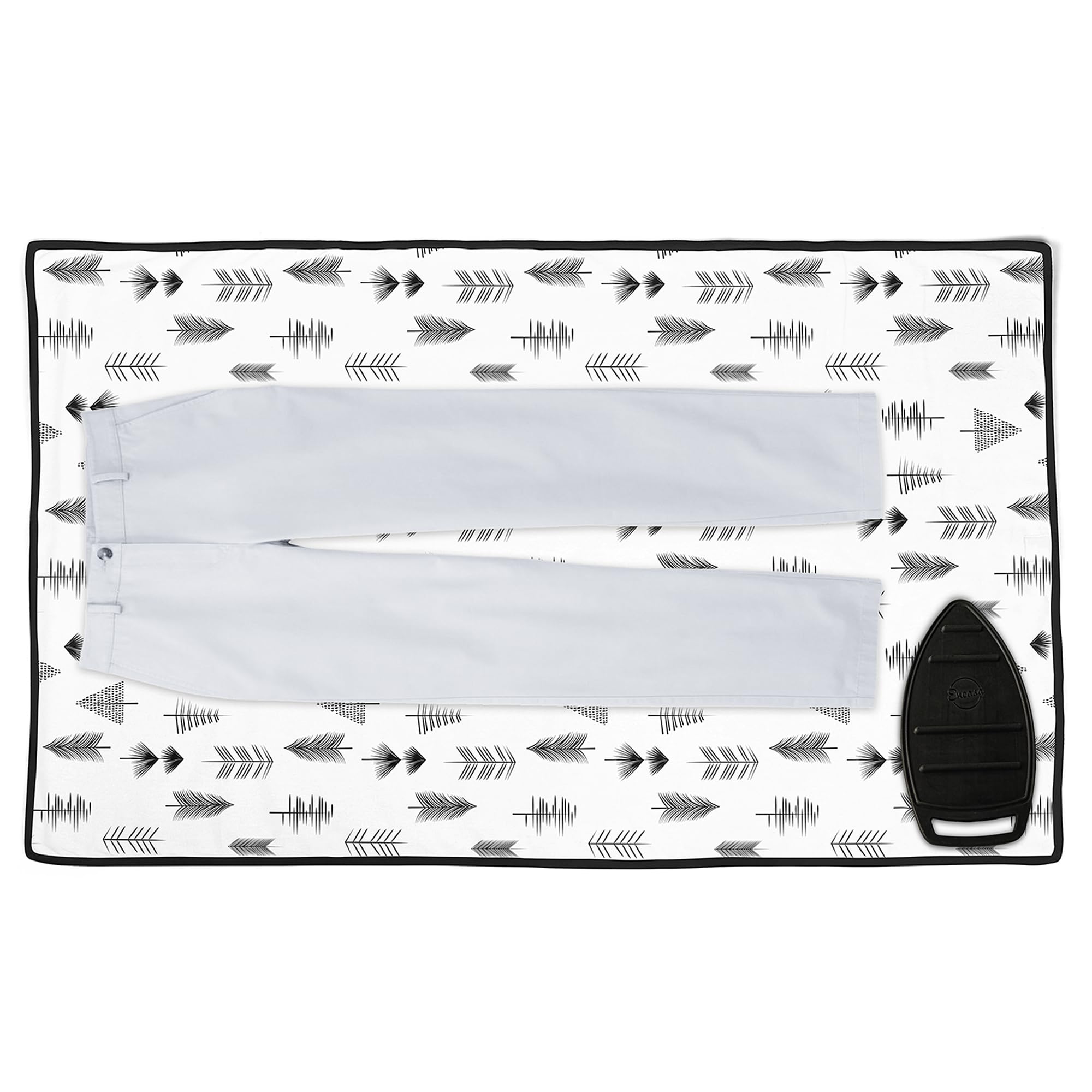Encasa Xo Ironing Mat (Large 120X70 Cm) With 3Mm Felt Padding, Silicone Iron Rest Protector, Steam Press On Table, Bed, Portable