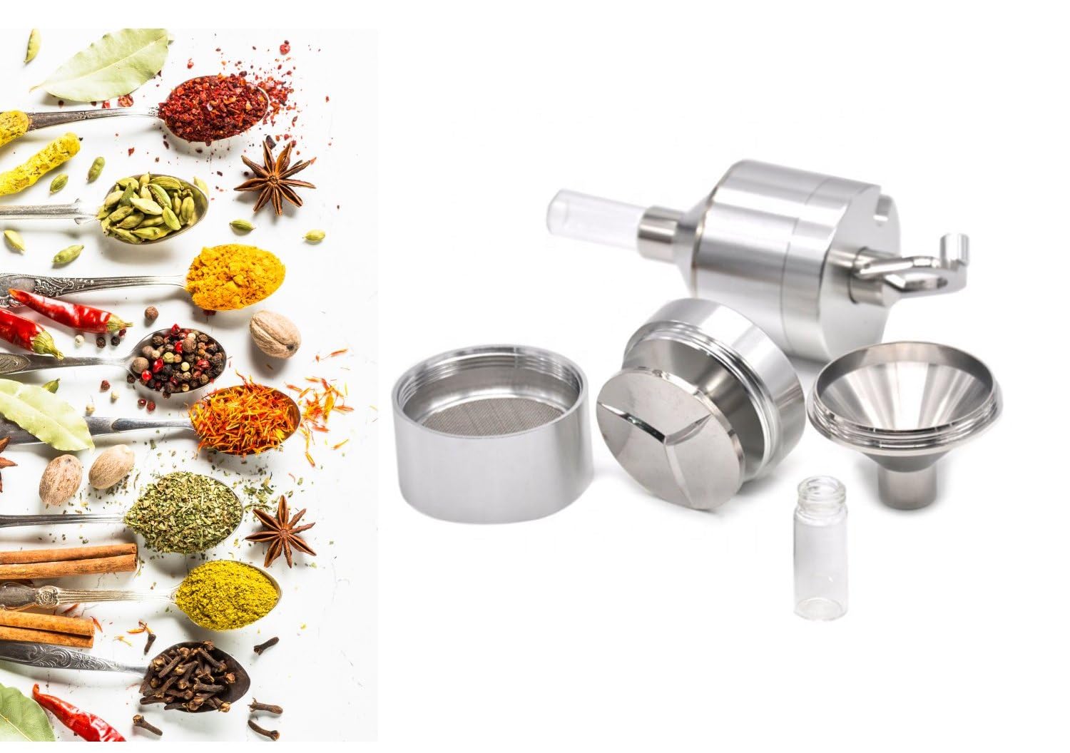 Kitchen Spice Grinder Set | Superfine Grinding | Precision Hand Mill For Consistent Coarse To Fine Grinds - Pepper Grinder Kit