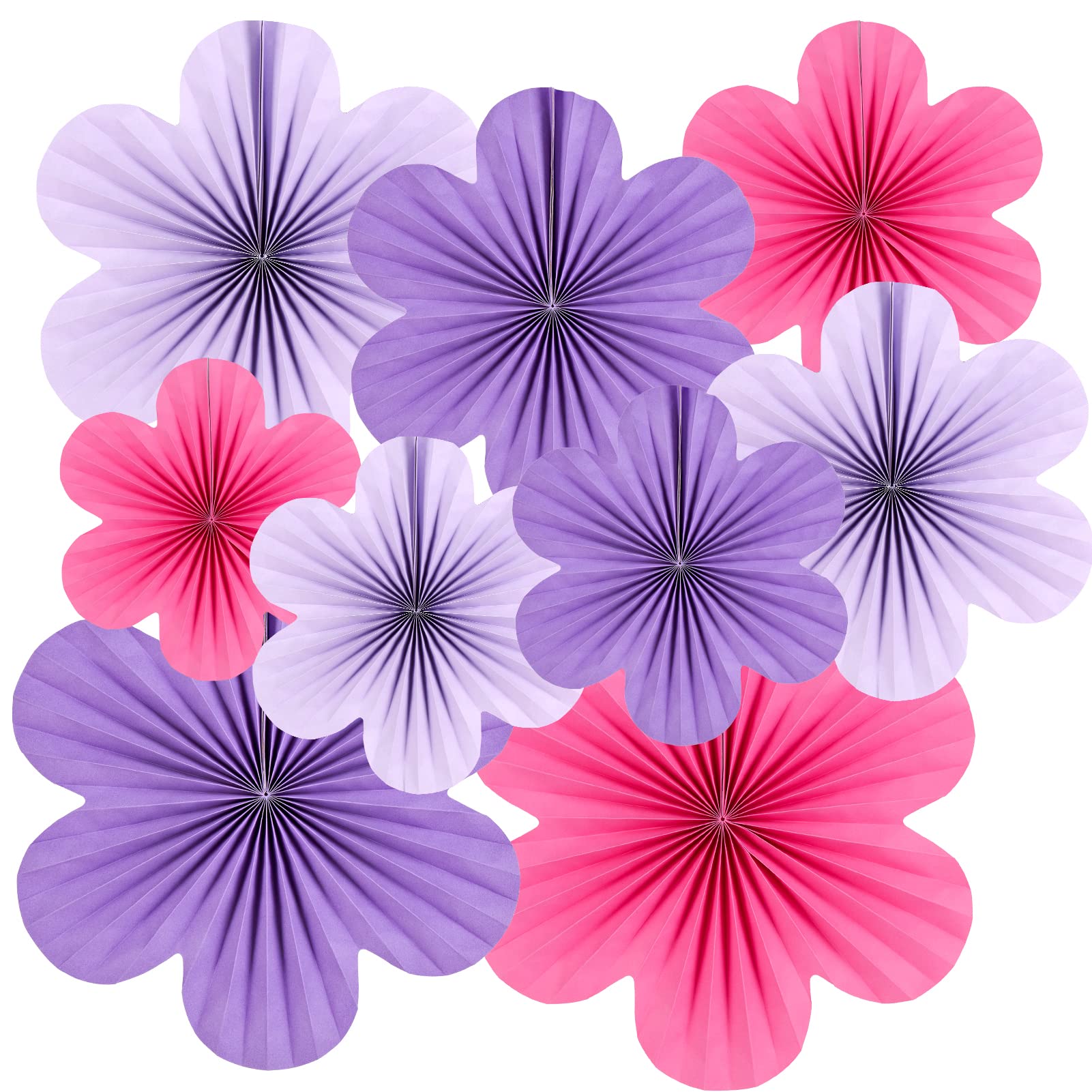 Sunbeauty Flower Party Decorations Paper Fans Classroom Decoration Paper Floral Backdrop Decor Paper Fans Decoration Hanging Pap