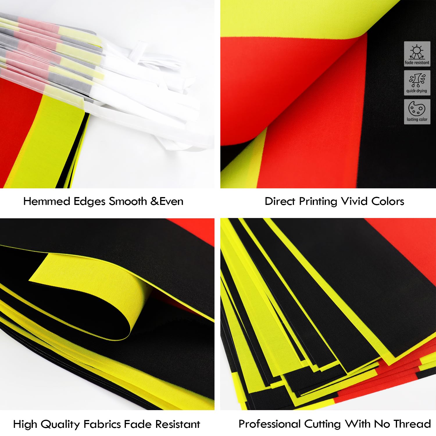 Germany String Flag Pennant Banner - 38 Flags, 42 Feet Small Mini German Flags Bunting Banner For Country Decoration, School, Pa