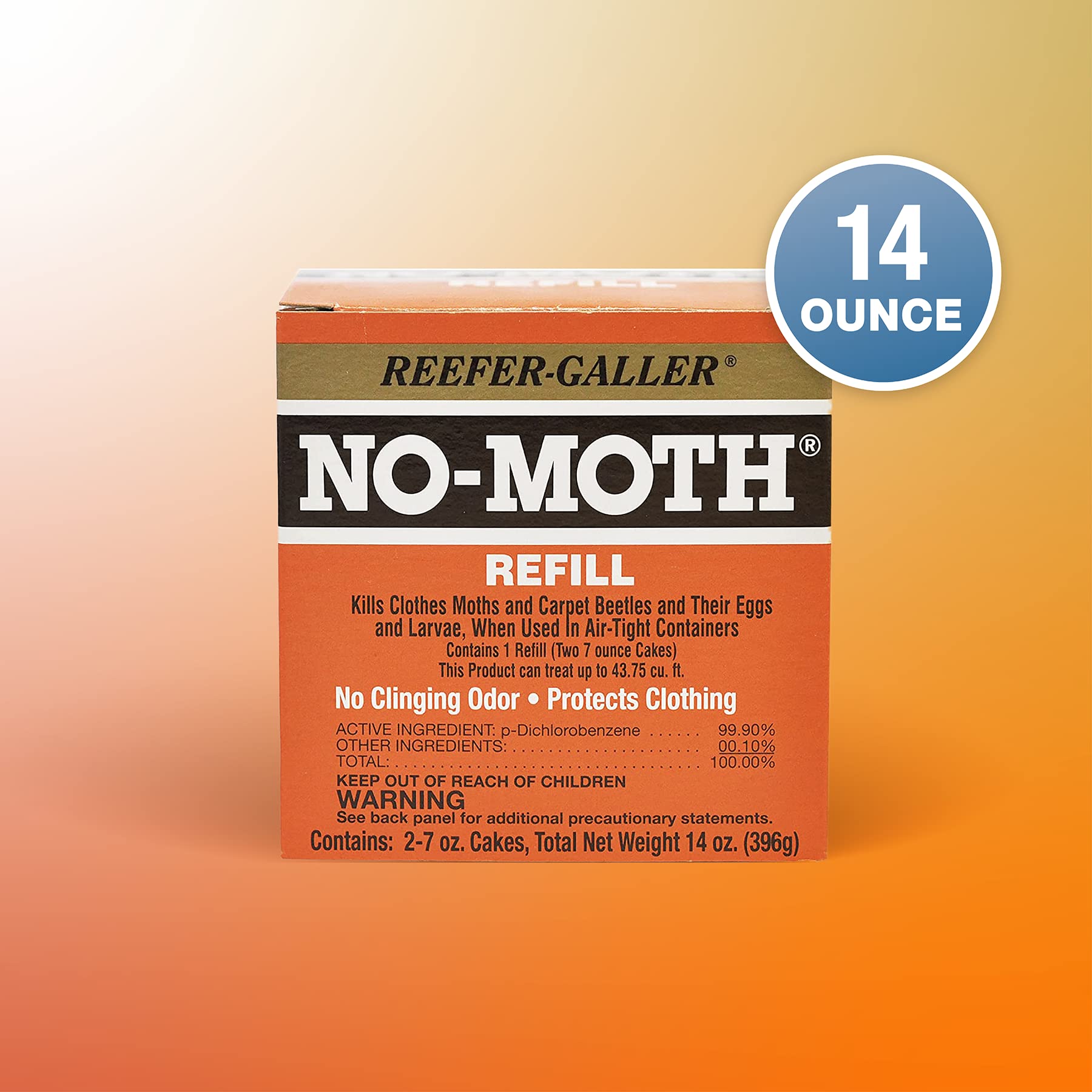 Reefer-Galler No-Moth Closet Hanger Refills - Moth Cakes For Hanger Storage, Non-Odorous Moth Cakes For Closet, Kills Clothes Mo