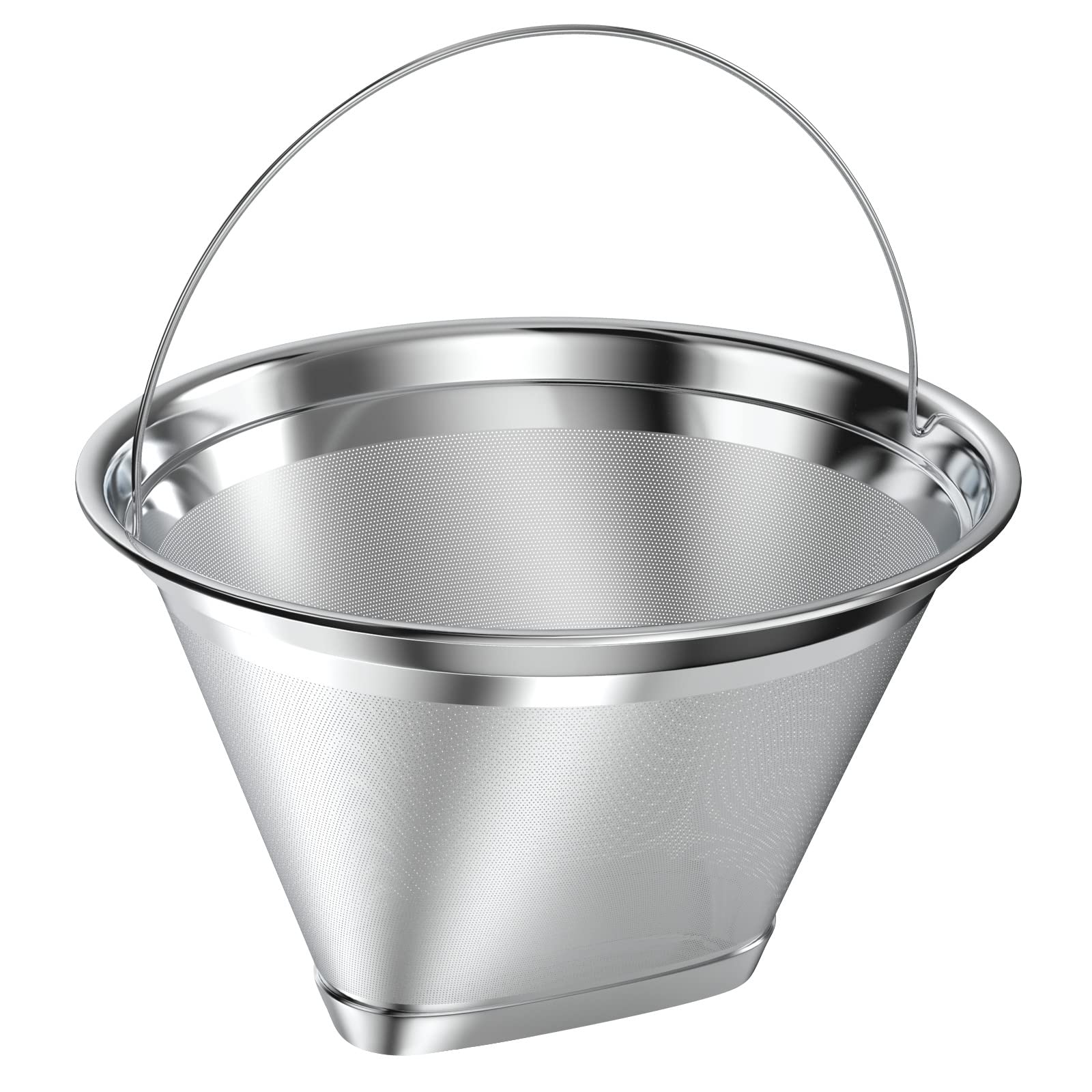 Stainless Steel Reusable Coffee Filter Compatible With Ninja Coffee Maker, 4 Cone Coffee Filters Coffee Basket, Permanent Coffee