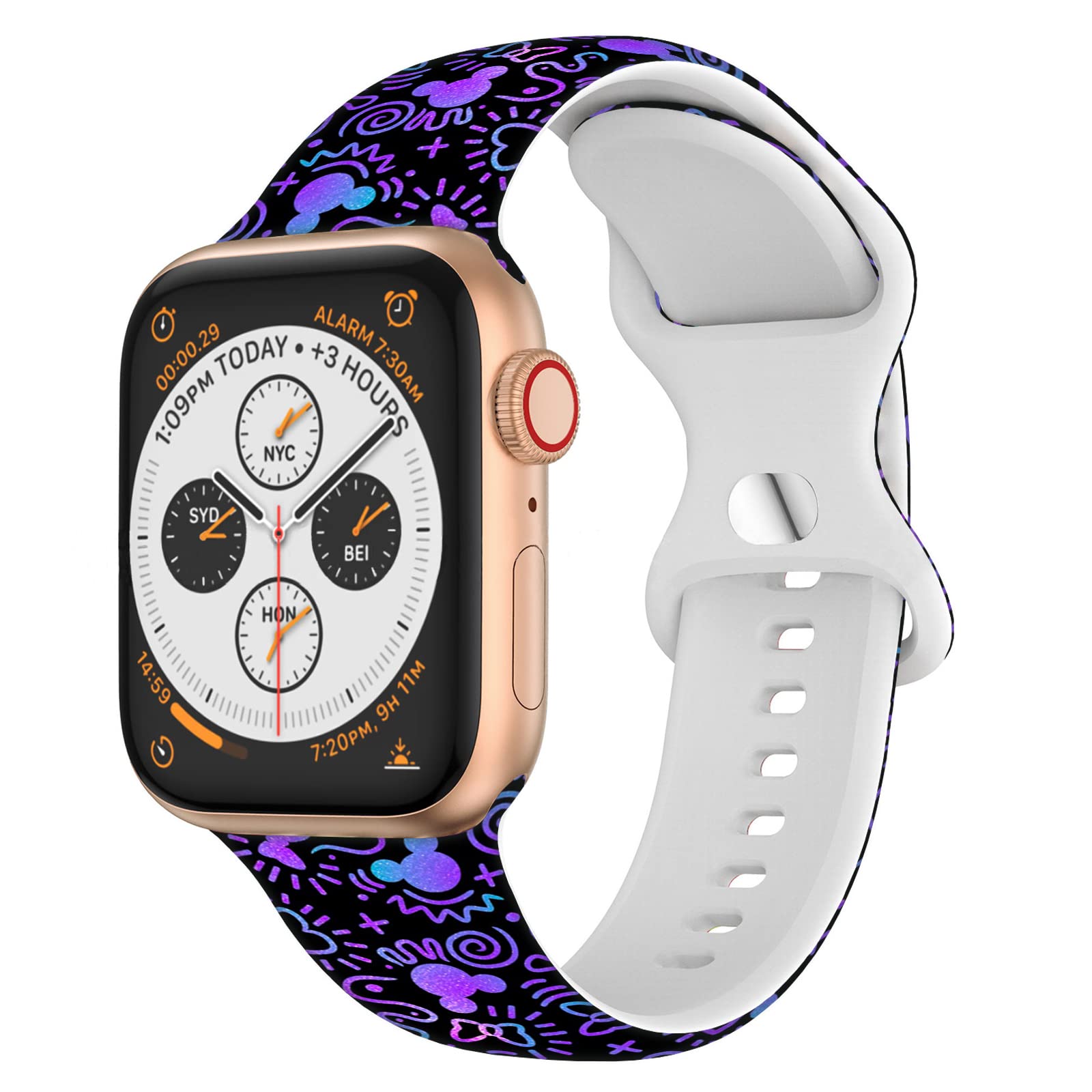 Axcofyer7 Cartoon Band For Apple Watch 38Mm40Mm41Mm42Mm44Mm45Mm, Bands For Apple Watch Se Series 8 7 6 5 4 3, Silicone Iwatch Ba