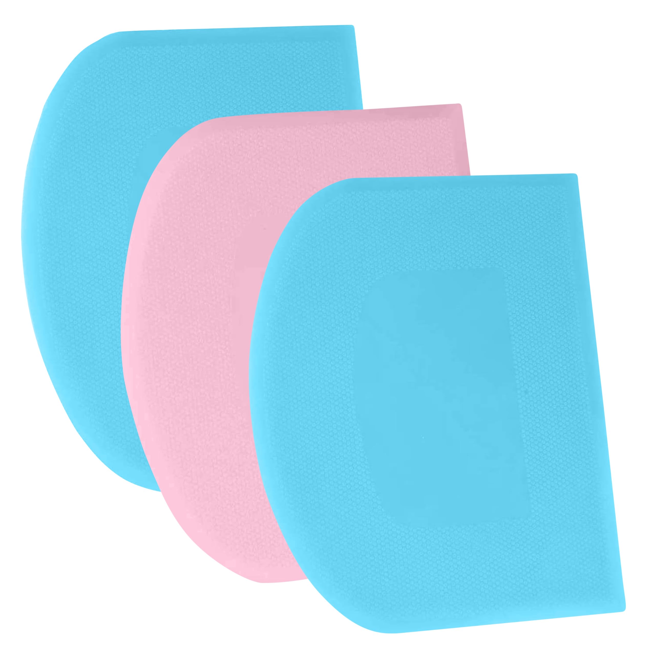 SURDOCA Dough Scraper Bench Scraper - 3P 11.8x7.3 Plastic Flexible Bowl Scraper, Sharp Edge & Angles Cake Scraper. Non-Slip Bake