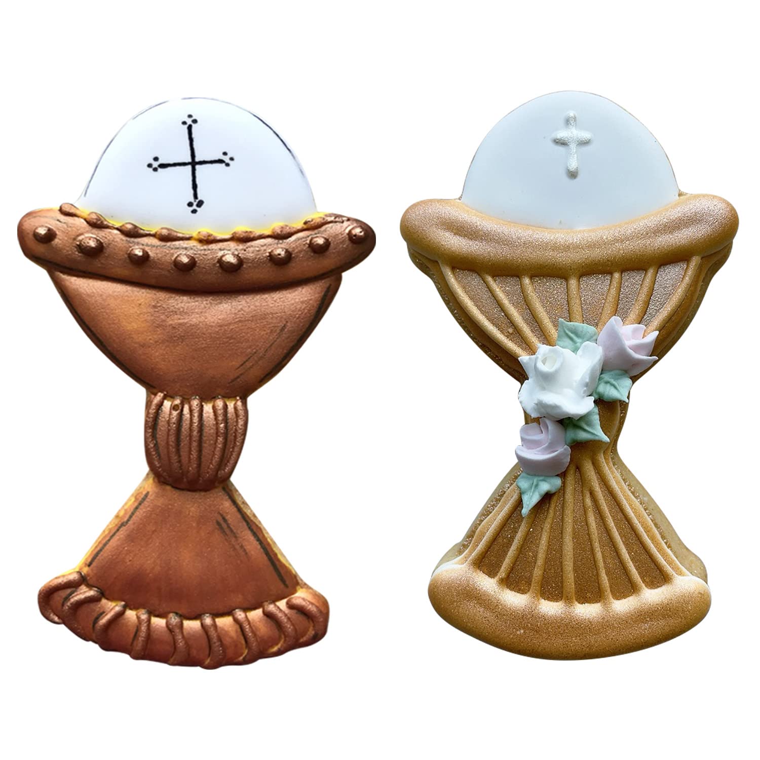 Liliao Chalice Cookie Cutter Holy Cup Christian Baptism Fondant Biscuit Cutter - 2.3 X 4.1 Inches - Stainless Steel