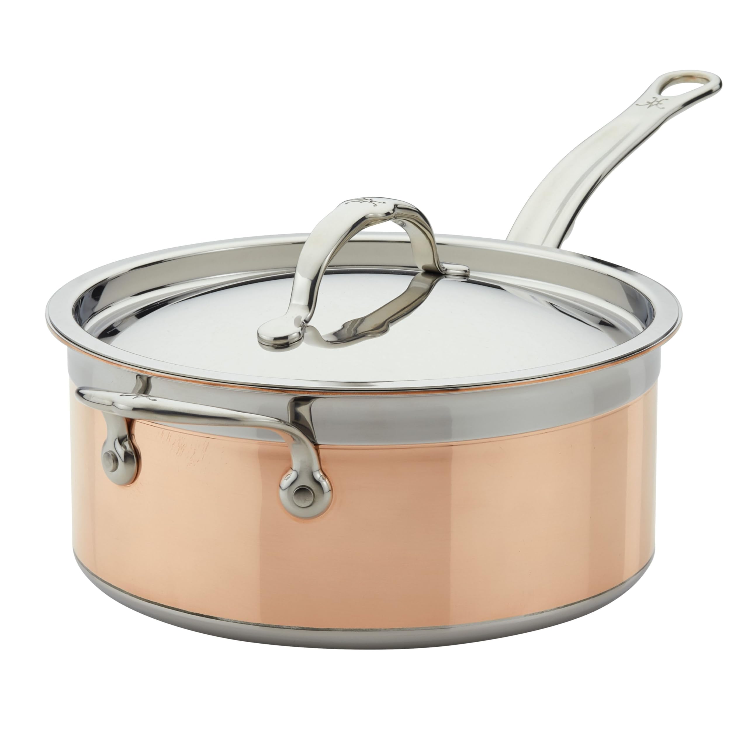 Hestan - CopperBond Collection - 100% Pure Copper Sauce Pan, Induction Cooktop Compatible, 4 Quart