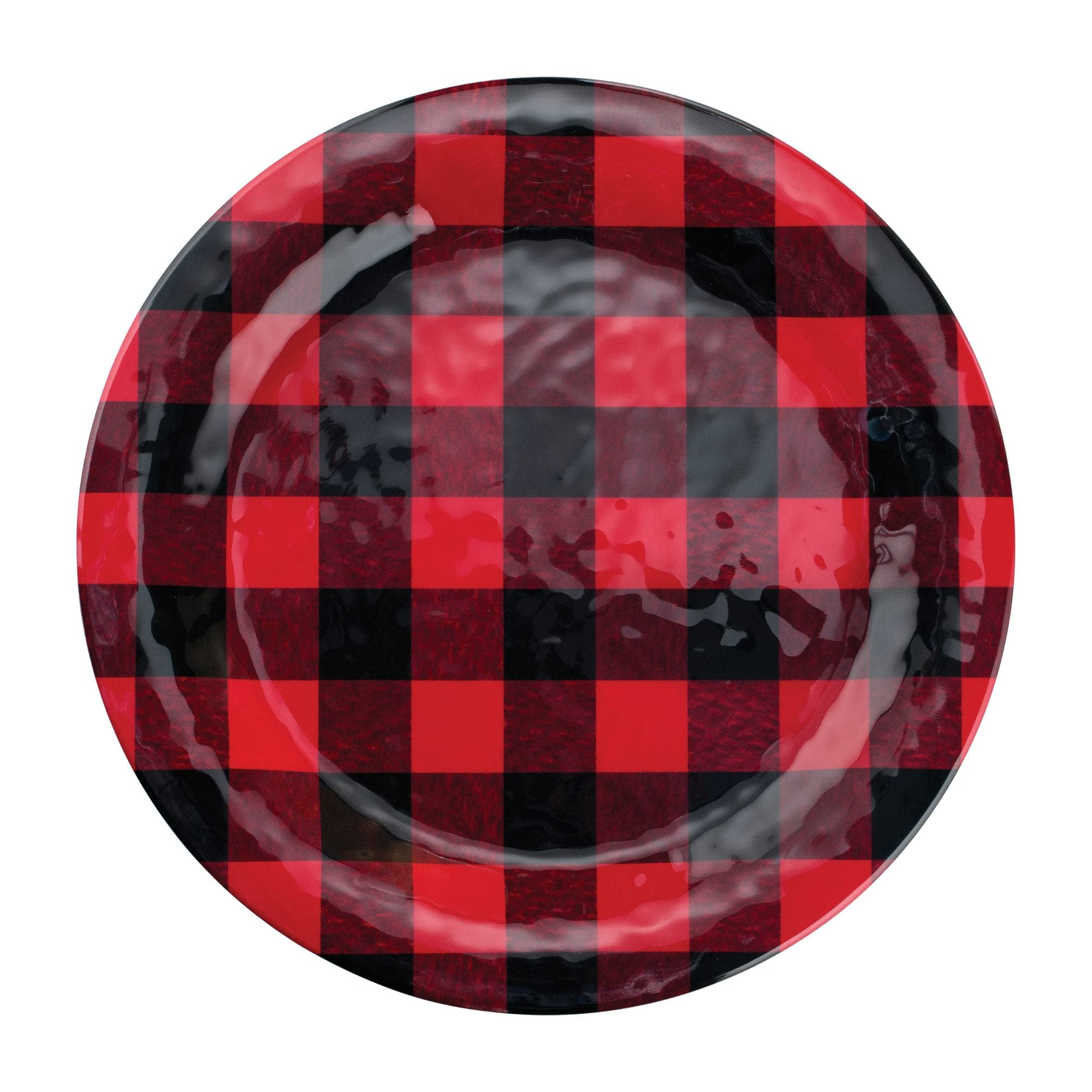 UPware 16-Piece Melamine Dinnerware Set, Includes Dinner Plates, Salad Plates, Dessert Plates, Bowls, Service for 4. (Pinecones)