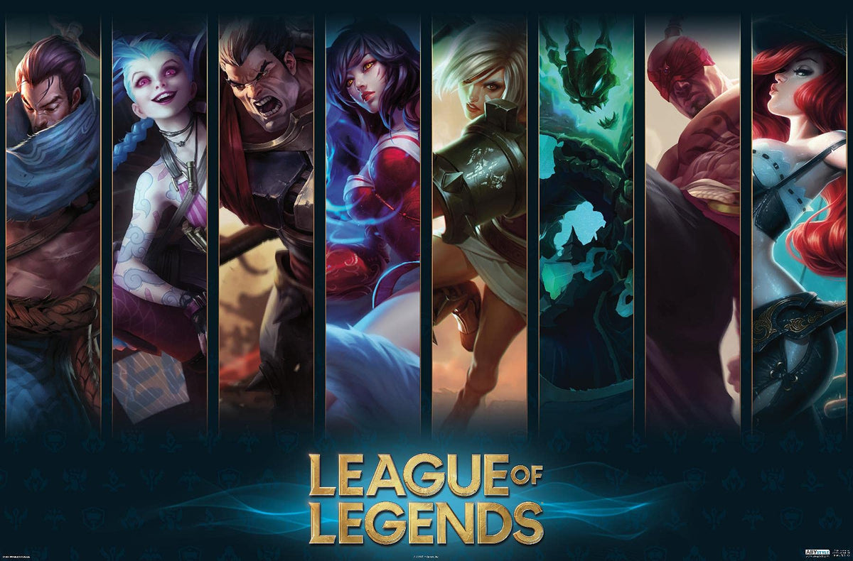 Trends International League Of Legends - Champions Wall Poster, 34L X 22.4W, Unframed Version