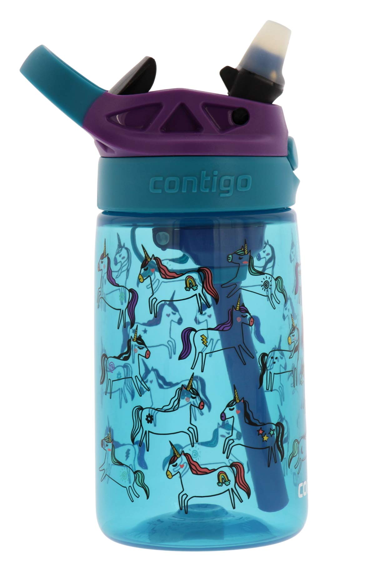 Contigo Autospout Camping Hydration Water Bottles, 14Oz (Pack Of 1), Unicorn