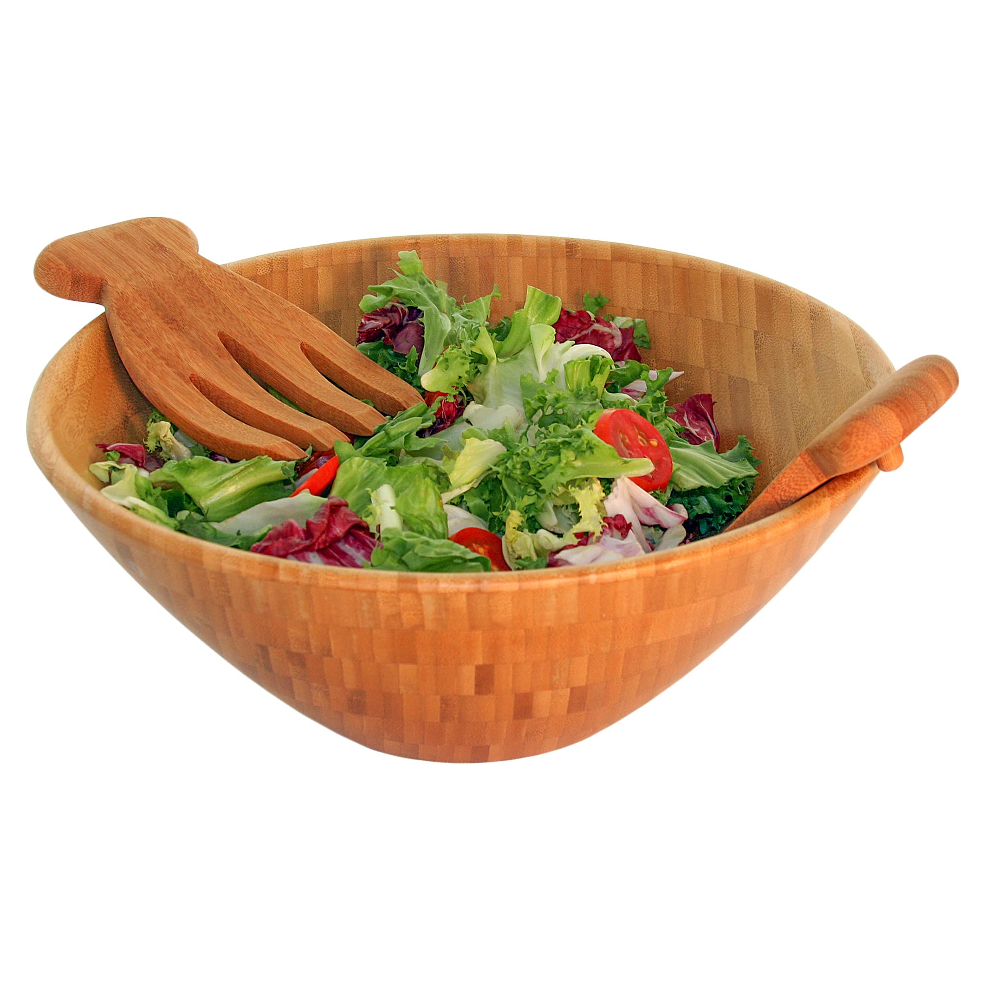 Totally Bamboo Metro Large Bamboo Serving Bowl, 14'' X 14'' X 6''