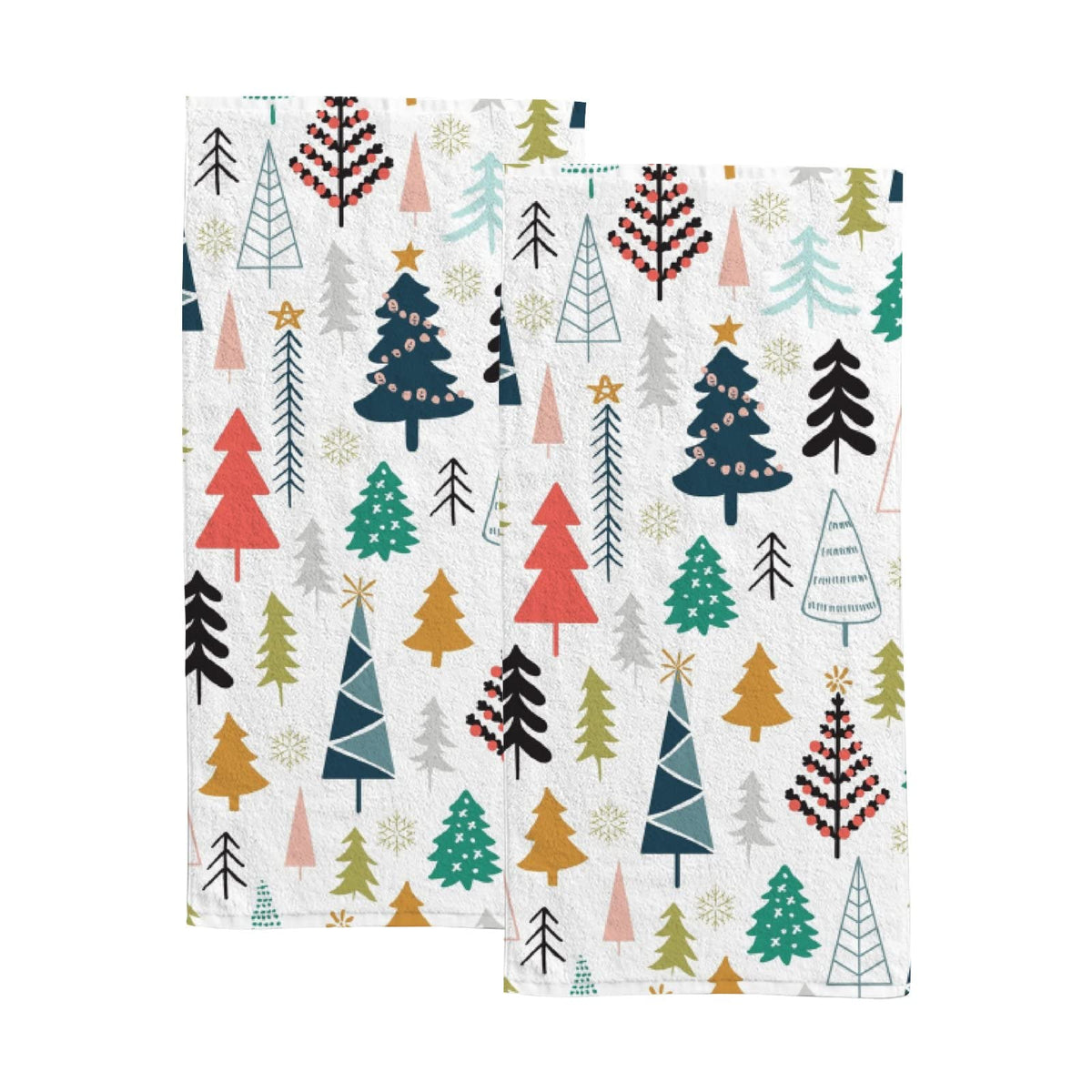 Vantaso Bath Hand Towels Set Of 2 Christmas Tree New Year Soft And Absorbent Kitchen Hand Towel For Bathroom Hotel Gym Spa