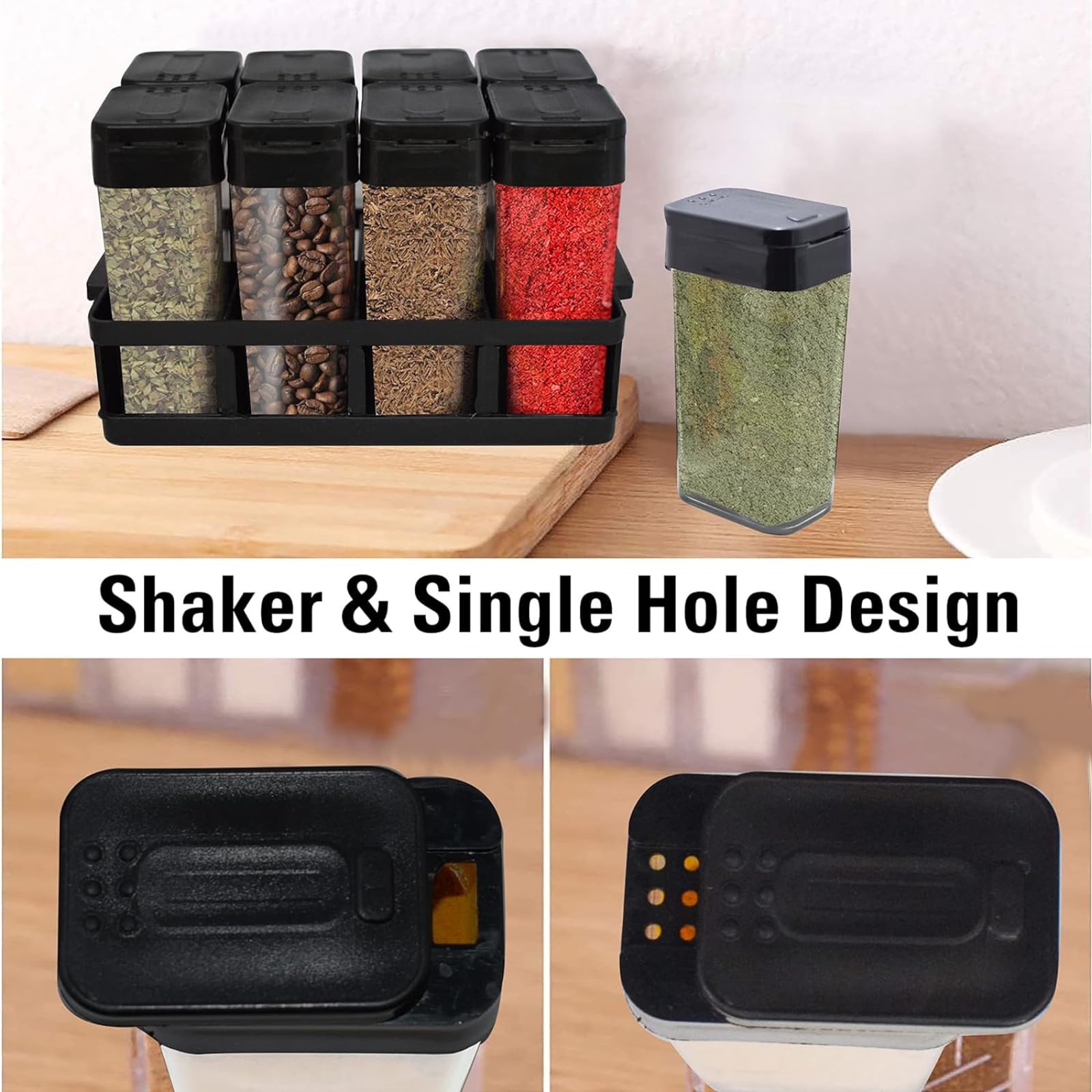 Tasmax 8 Pcs Sets Airtight Masala Box For Kitchen Masala Container For Kitchen Spice Jars Multi Storage Container For Kitchen Ea