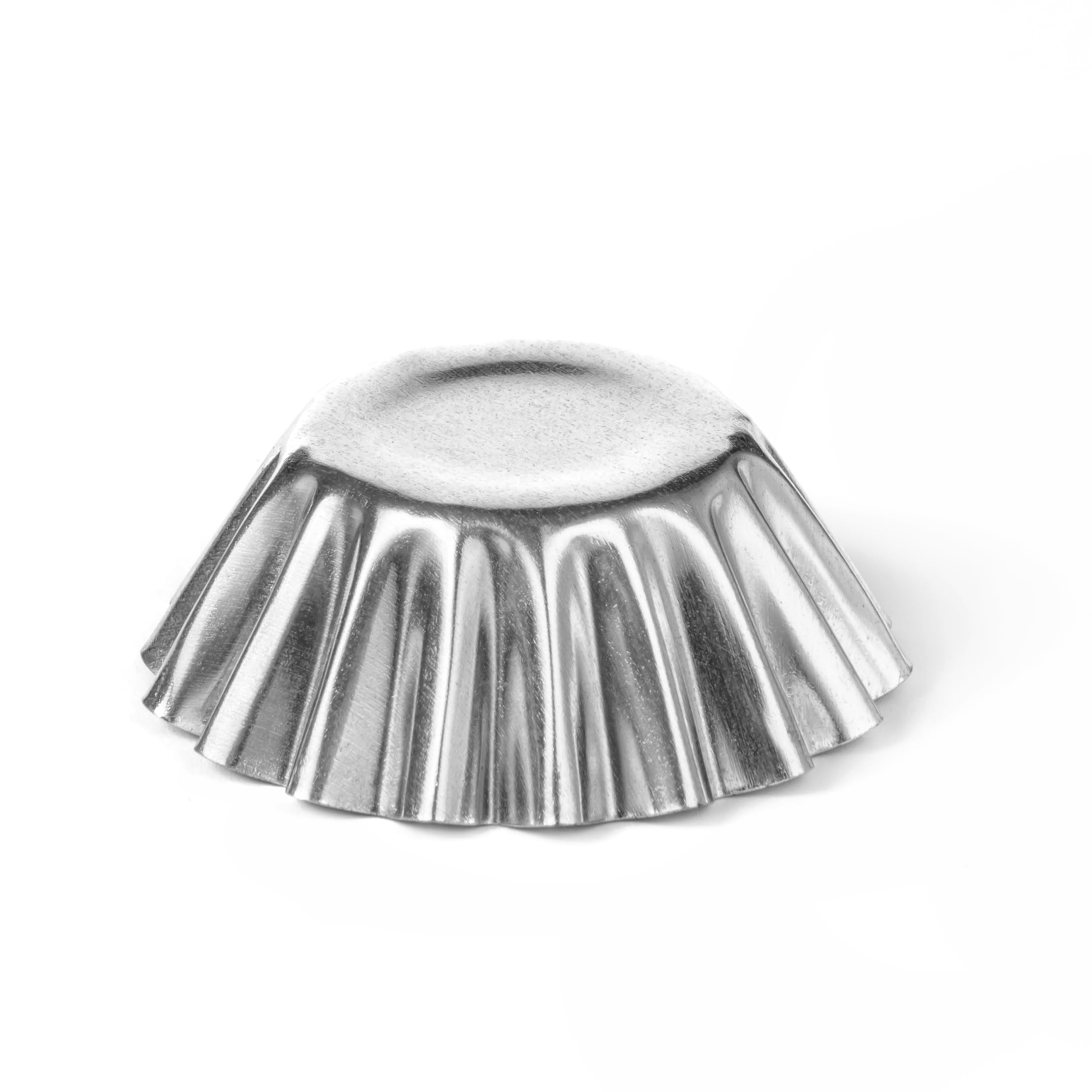 Muffin Cups For Kitchen Baking 3.35 Inch - 20 Pcs Metal Egg Tart Molds For Baking - Reusable Mini Tart Tins And Cupcake, Non-Sti