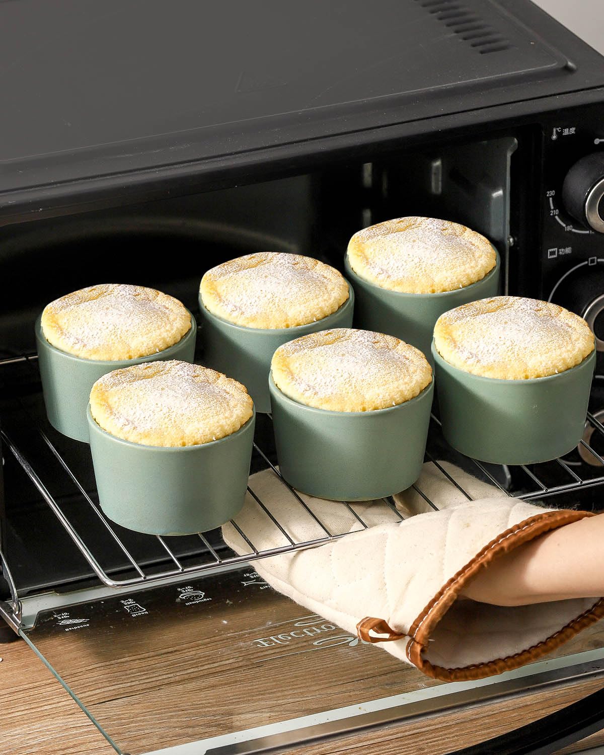 Tikooere Ramekins 6 oz, Oven Safe Souffl   Dishes for Creme Brulee, Souffle, Pot Pie, Stoneware Baking Dishes for Kitchen, Farmh