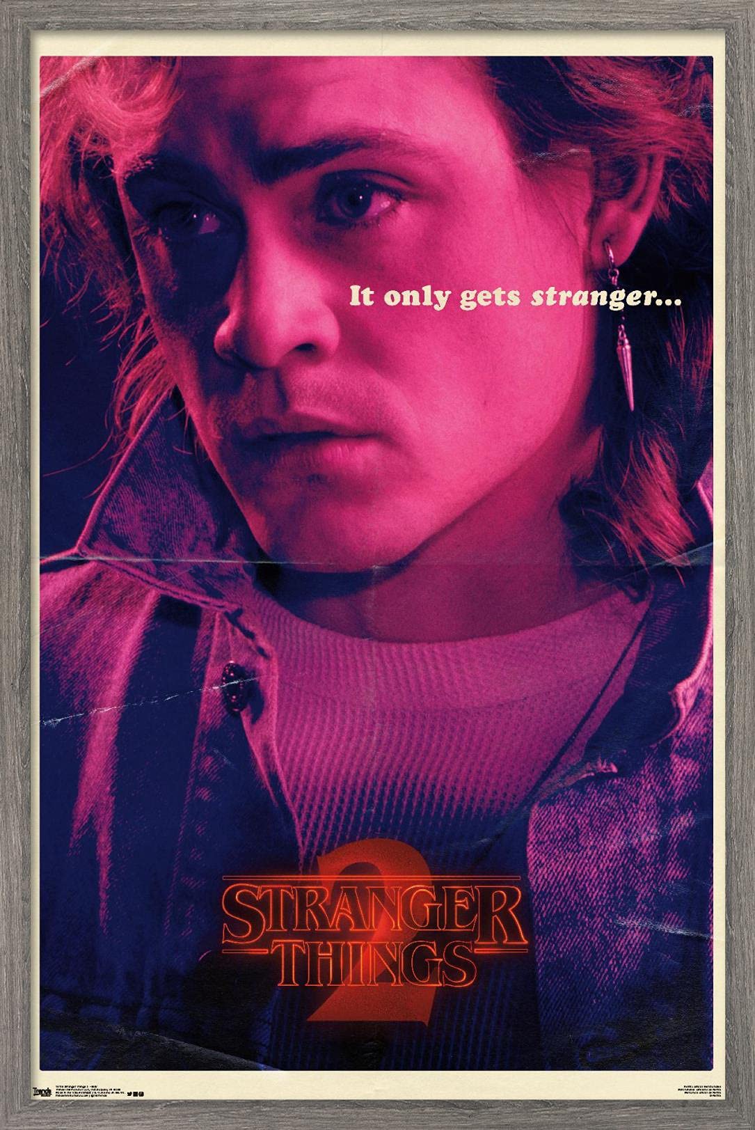 Trends International Netflix Stranger Things: Season 2 - Billy Wall Poster, 14.725'' X 22.375'', Barnwood Framed Version