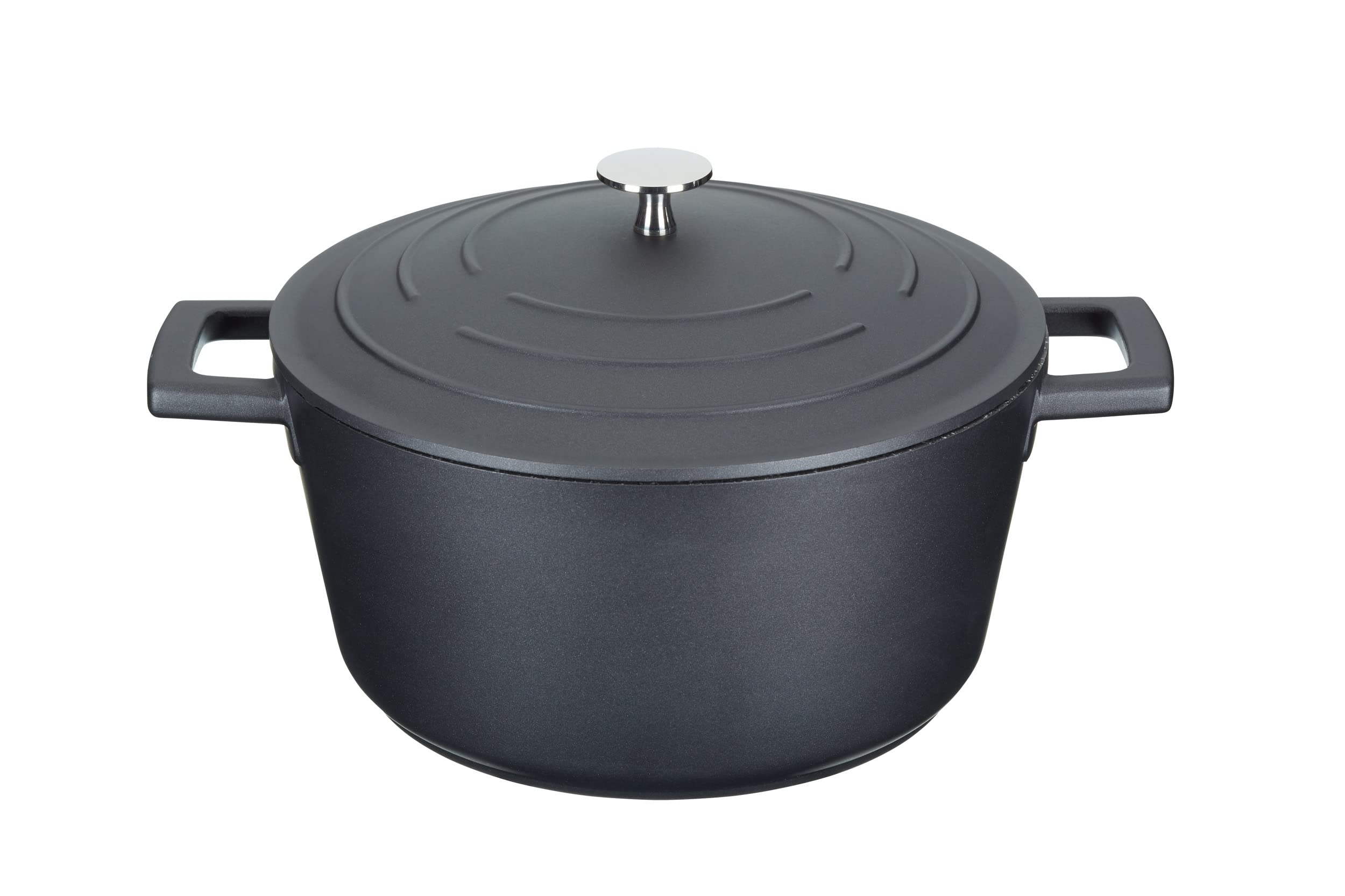 masterclass Cast Aluminium Induction-Safe Non-Stick Casserole Dish, 4 L (7 pts) -Black
