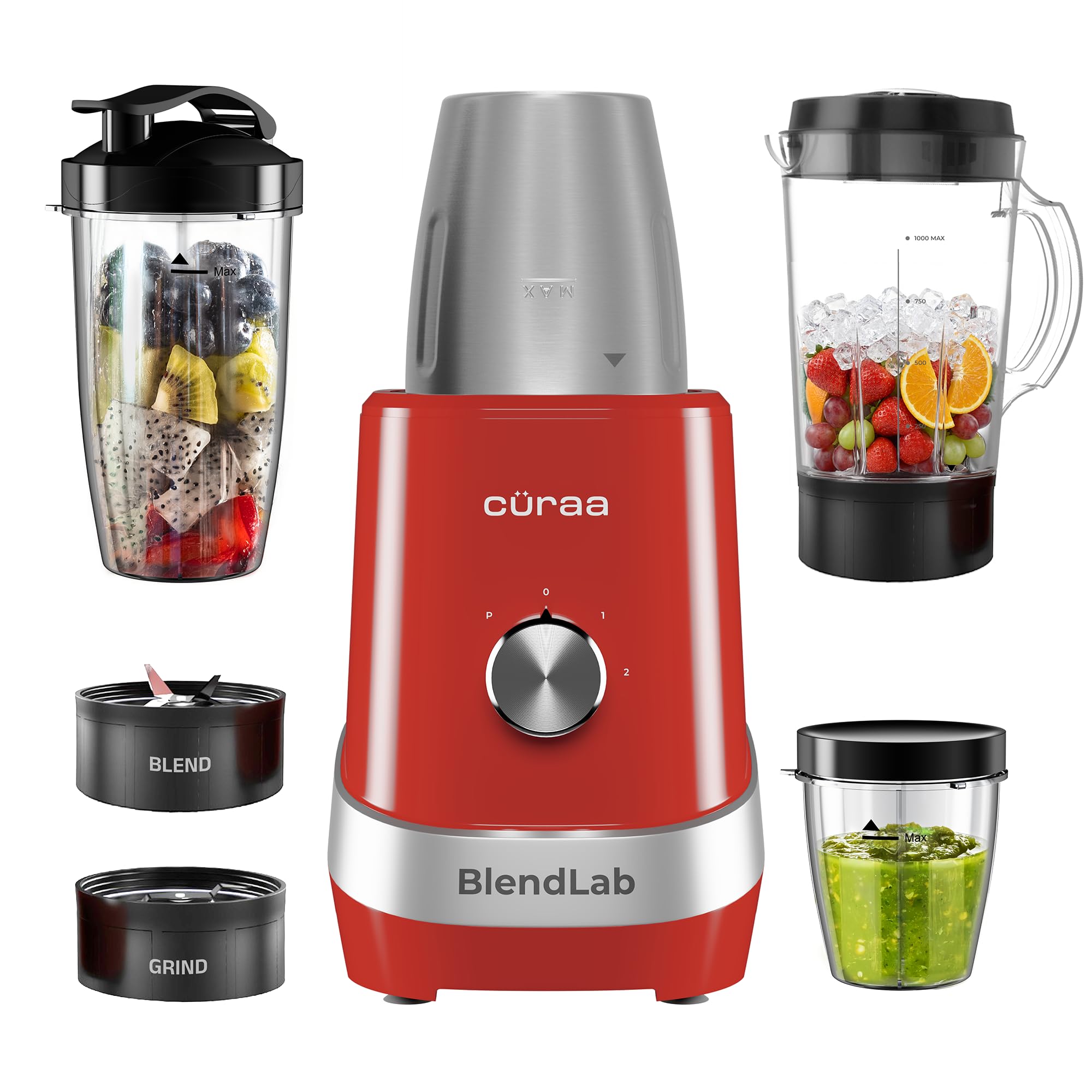 Craa Blendlab Mixer Grinder For Kitchen  4 Jars | 100% Copper Motor | Stainless Steel Jar For Spice Grinding & Chutneys | Compa