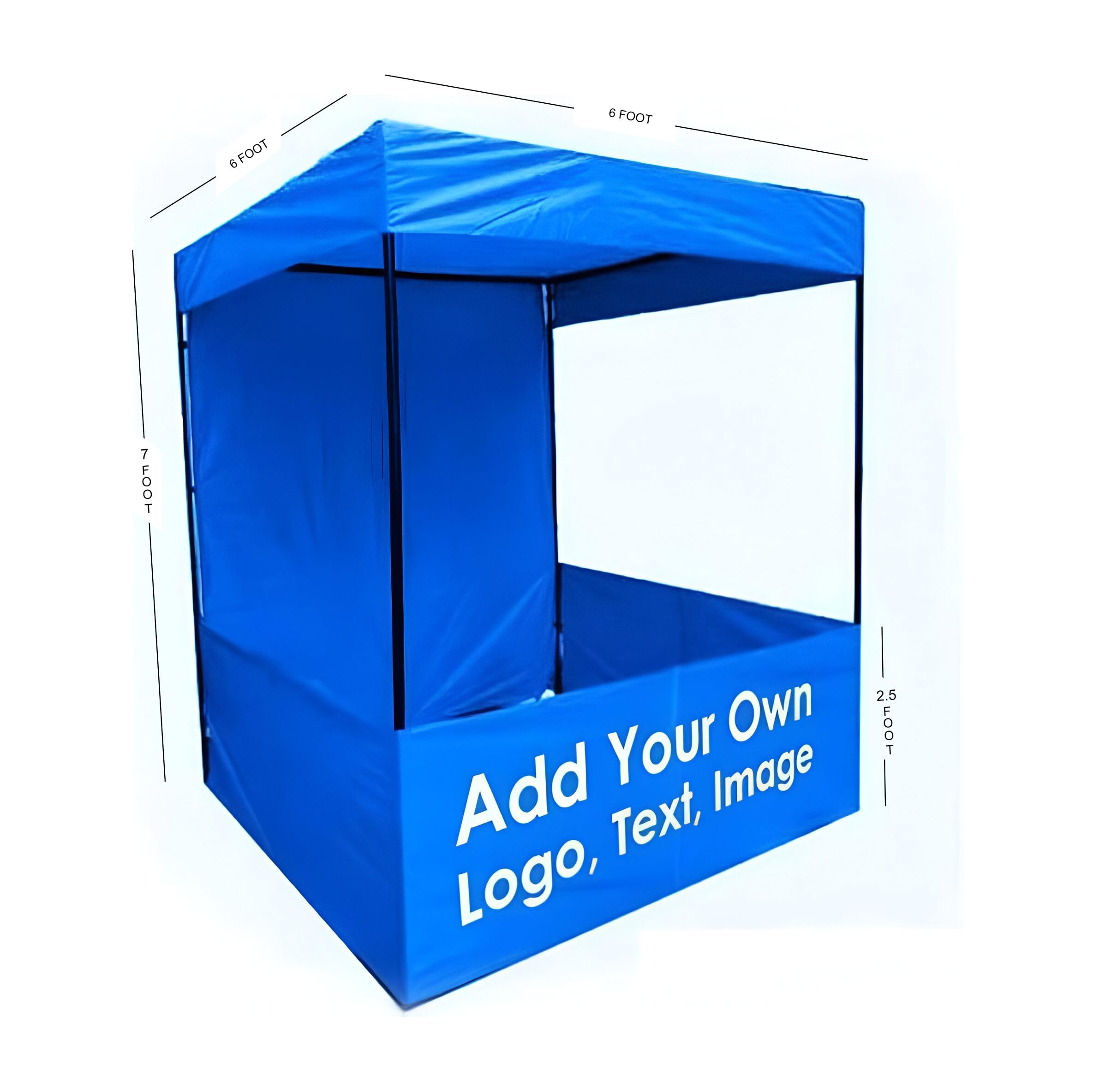Brandway 6X6X7 Ft. Canopy Tetron Waterproof, Foldable & Portable For Advertisement, Product Promotion, Outdoor Display & Pop-Up