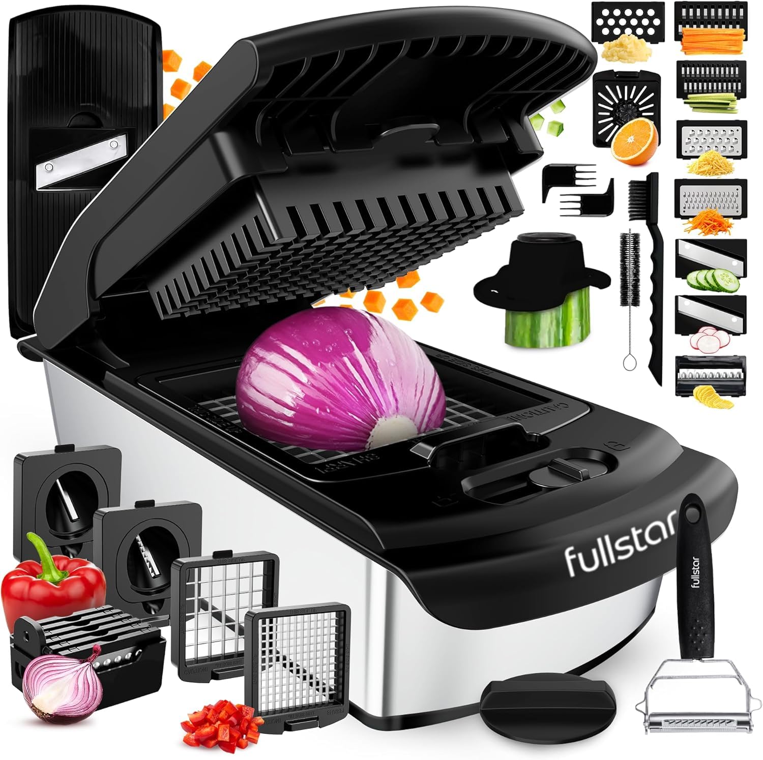 Fullstar The Original Pro Chopper - Vegetable Chopper and Spiralizer, Food Chopper with Container, Fruit Slicer, Kitchen Gadgets
