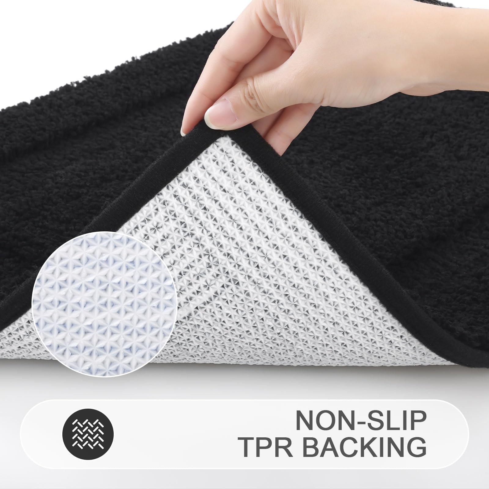 Shacos Bathroom Rugs Sets Of 3 Pieces Ultra Soft Microfiber Bath Mats With U Shaped Toilet Rug Absorbent Non Slip Washable Bath