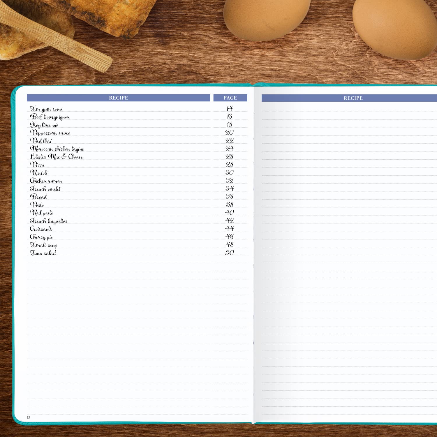 Legend Recipe Book - Blank Family Cookbook to Write In Your Own Recipes - Empty Cooking Journal - Personalized Cooking Notebook  Hardcover  Large 7