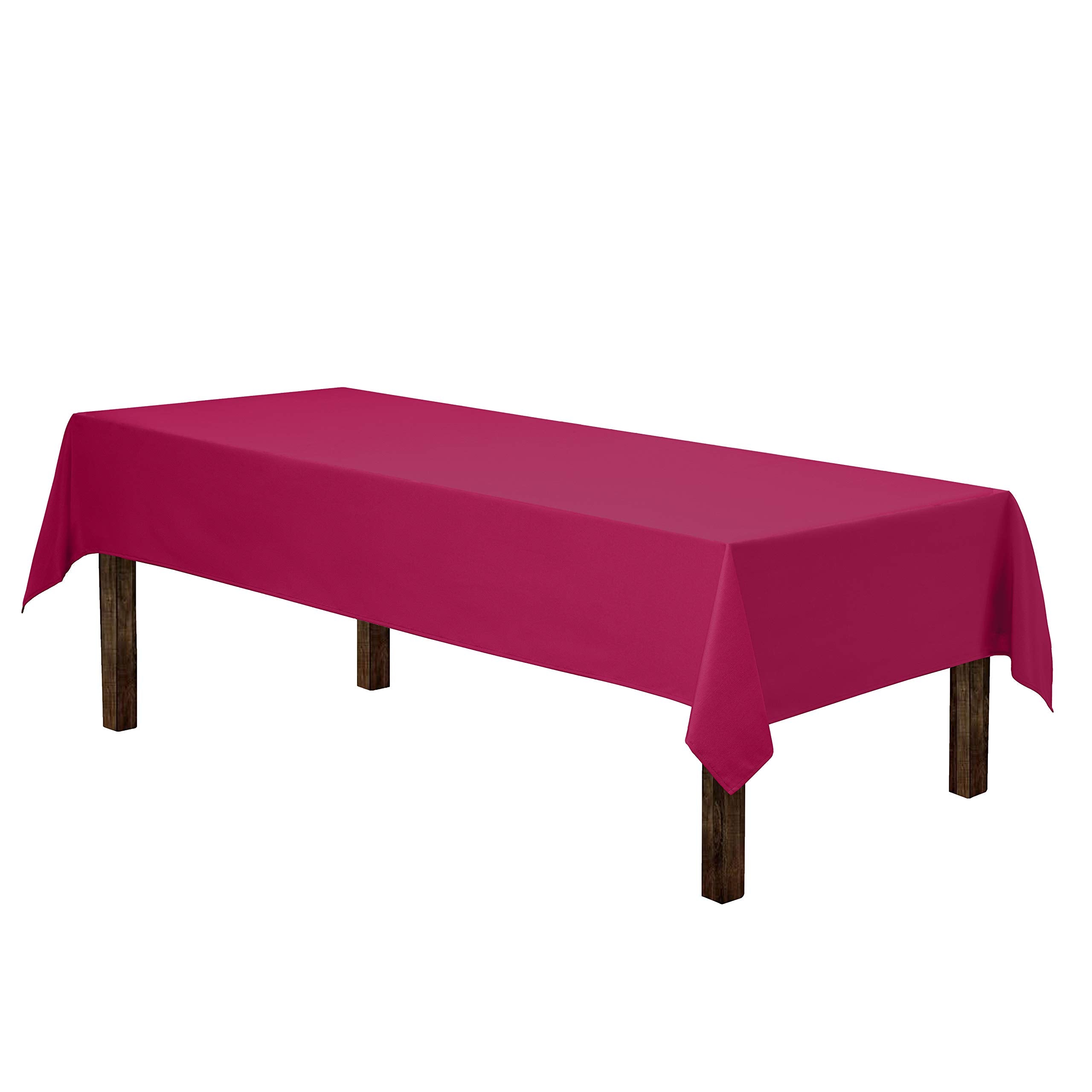 Gee Di Moda Rectangle Tablecloth - 60 x 84 Inch  Fuchsia Rectangular Table Cloth in Washable Polyester  Great for Buffet Table  Parties  Holiday Dinner  Wedding & Baby Shower
