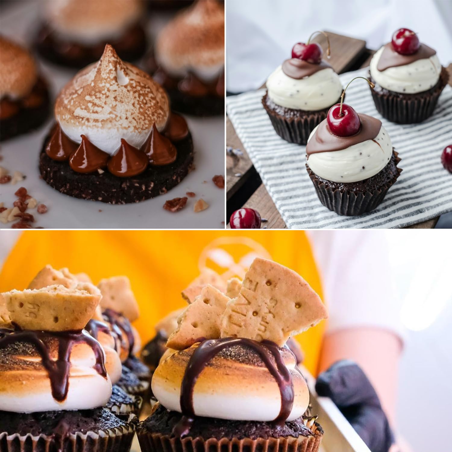 Hendiy 5 Psc/Set Large Round Piping Tip, Stainless Steel Professional Baking Decoration Tools For Cake Cookies Decorating,Pastry