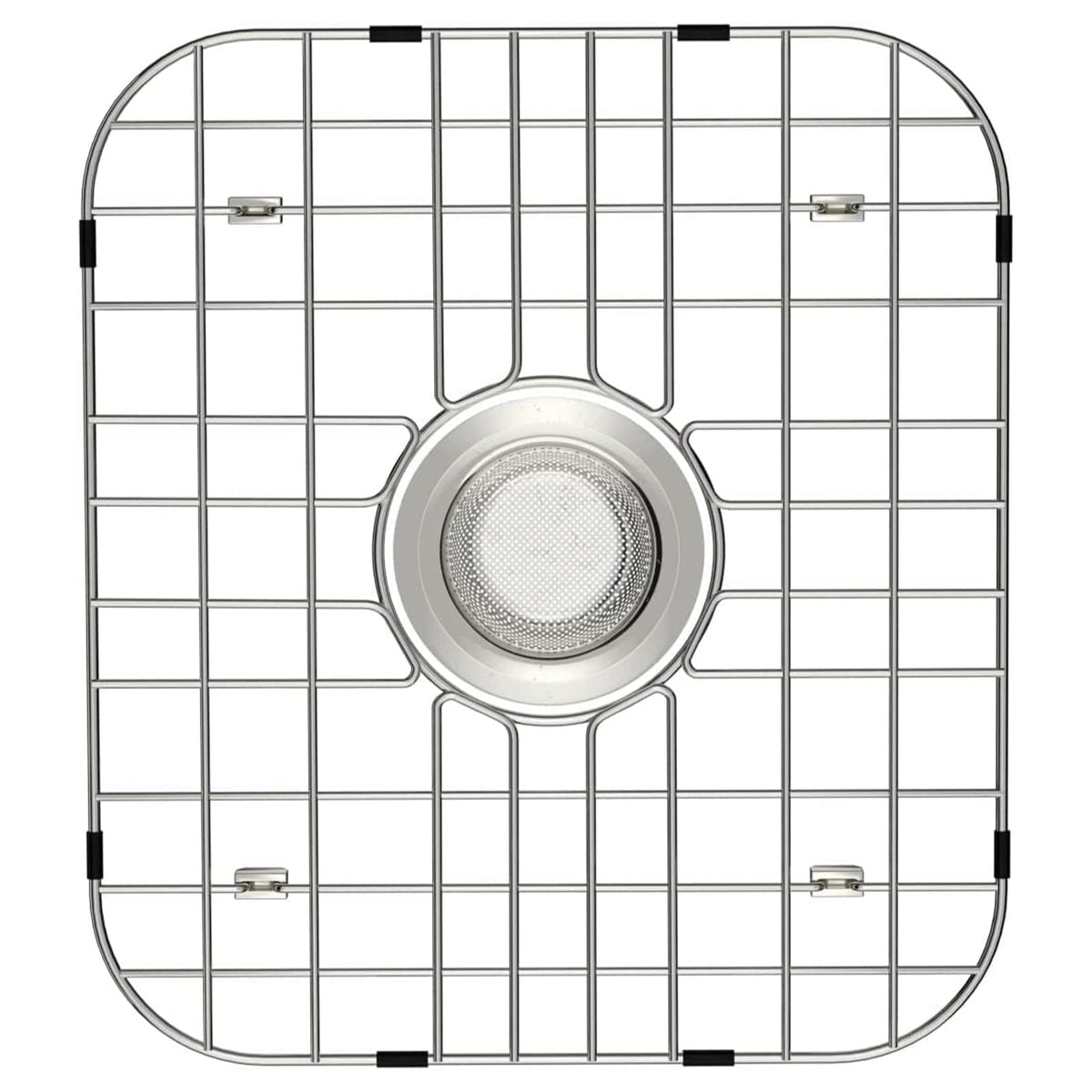 Alonsoo Sink Protectors For Kitchen Sink Stainless Steel Sink Grid, Sink Rack For Bottom Of Sink 13.2''L?1.6''W With Center Drai