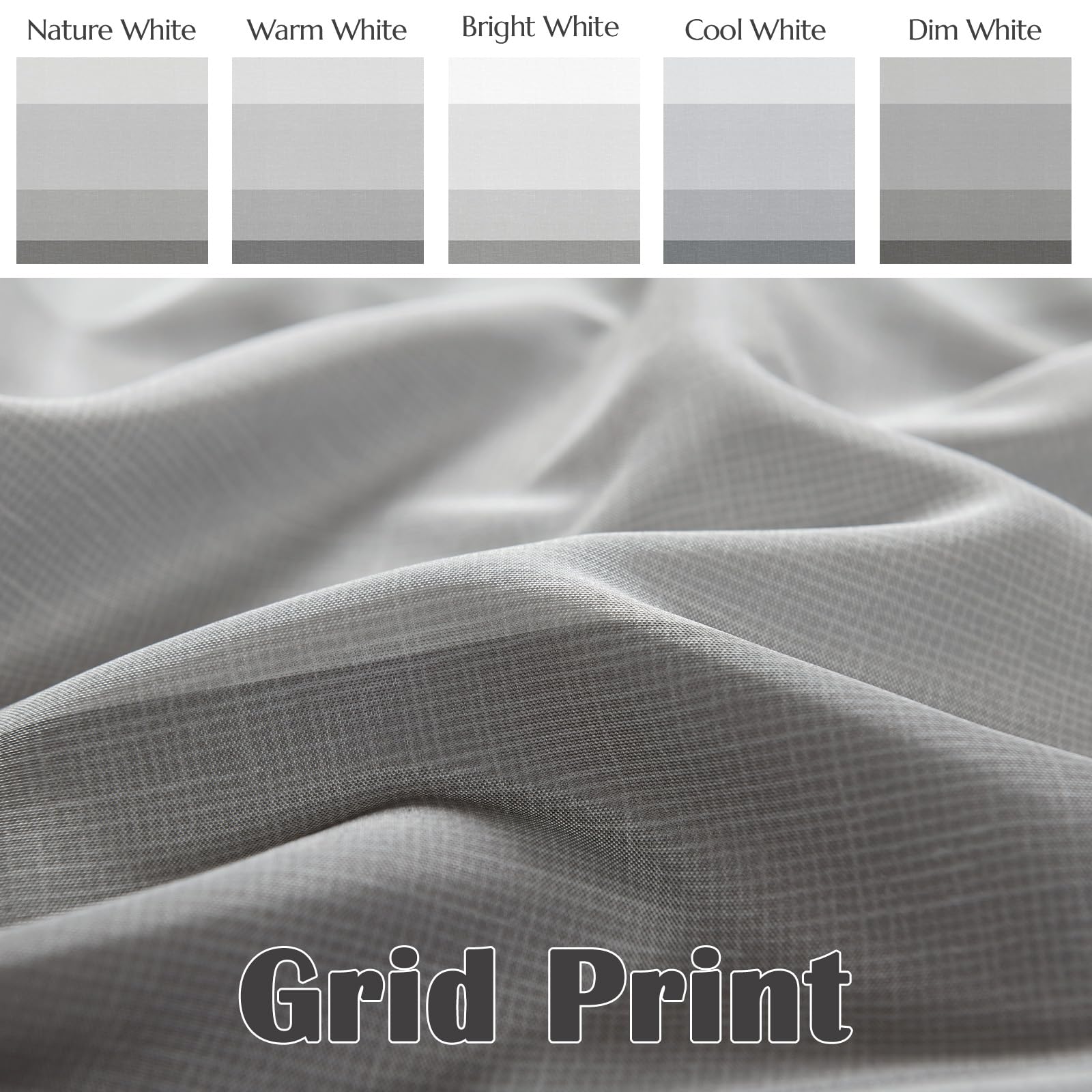 Jinchan Ombre Cloudy Grey Striped Shower Curtain Waterproof Fabric Shower Curtains For Bathroom Gradual Color Minimalist Design