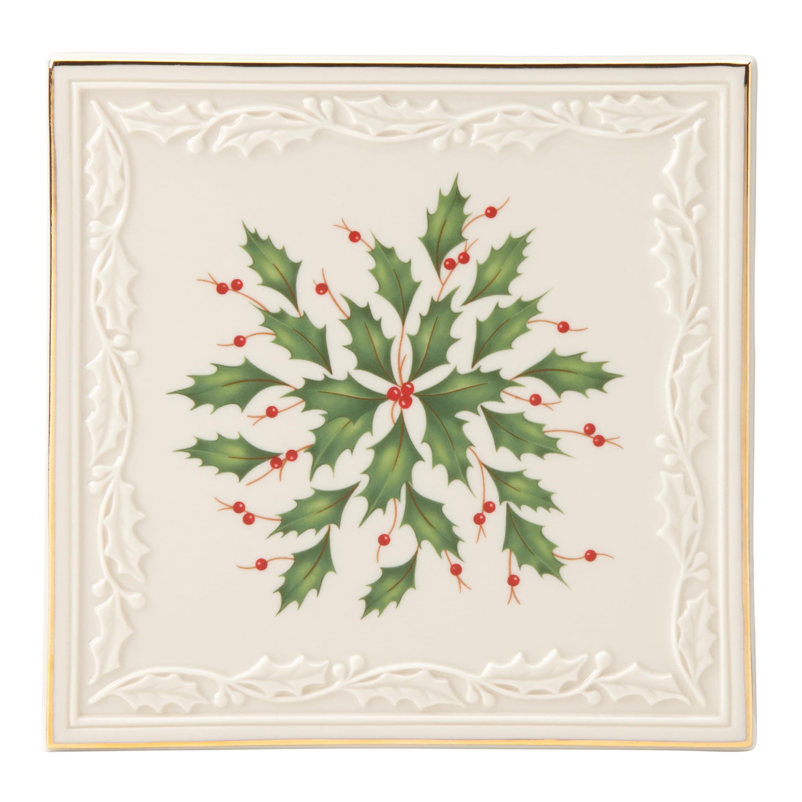 Lenox Hosting The Holidays Trivet, 0.90 Lb, Red & Green
